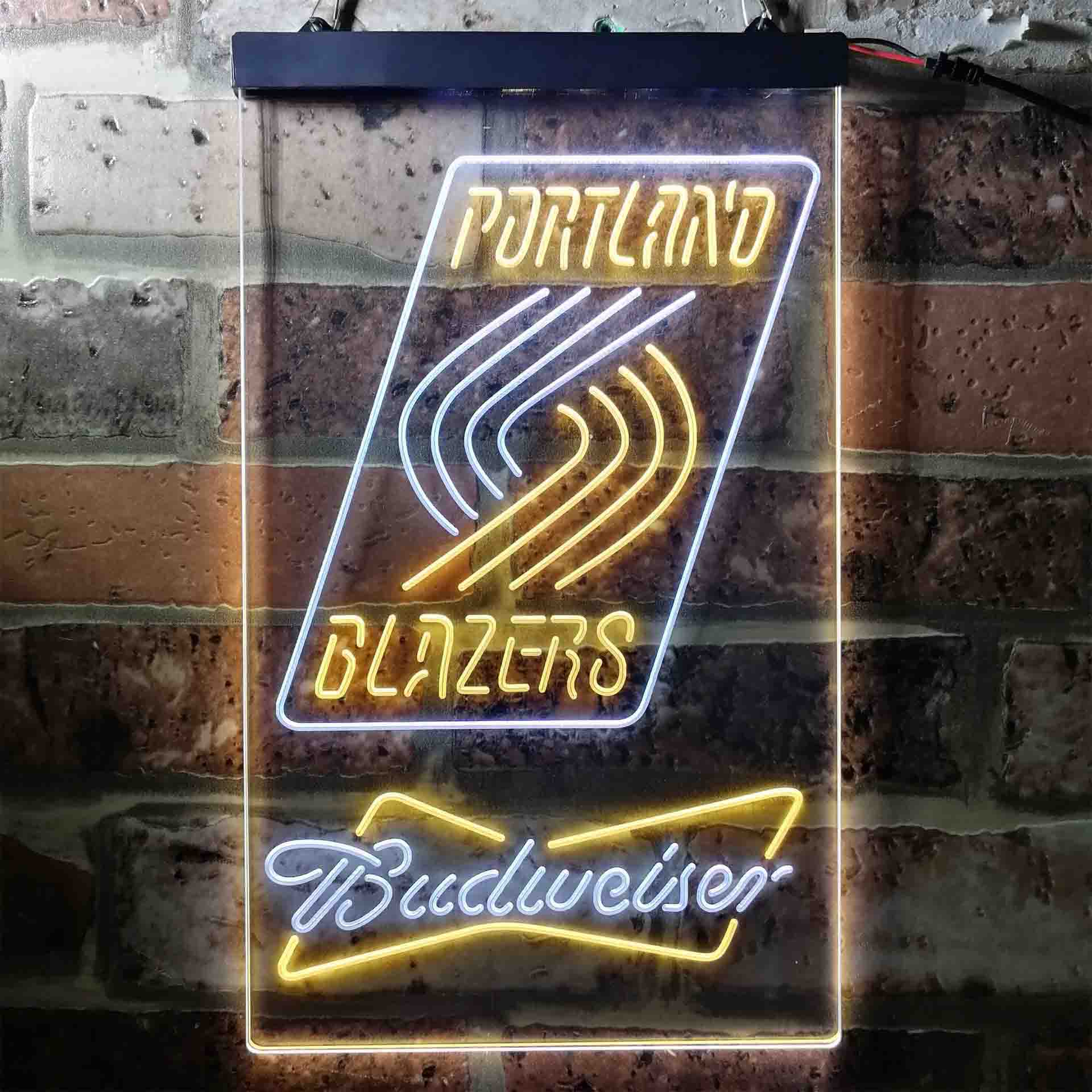 Portland Trail Blazers NBA Budweiser Neon LED Sign