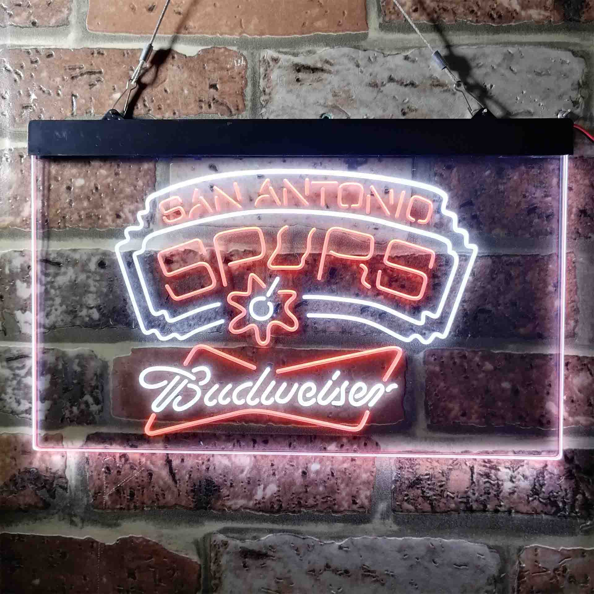 San Antonio Spurs NBA Budweiser Neon LED Sign