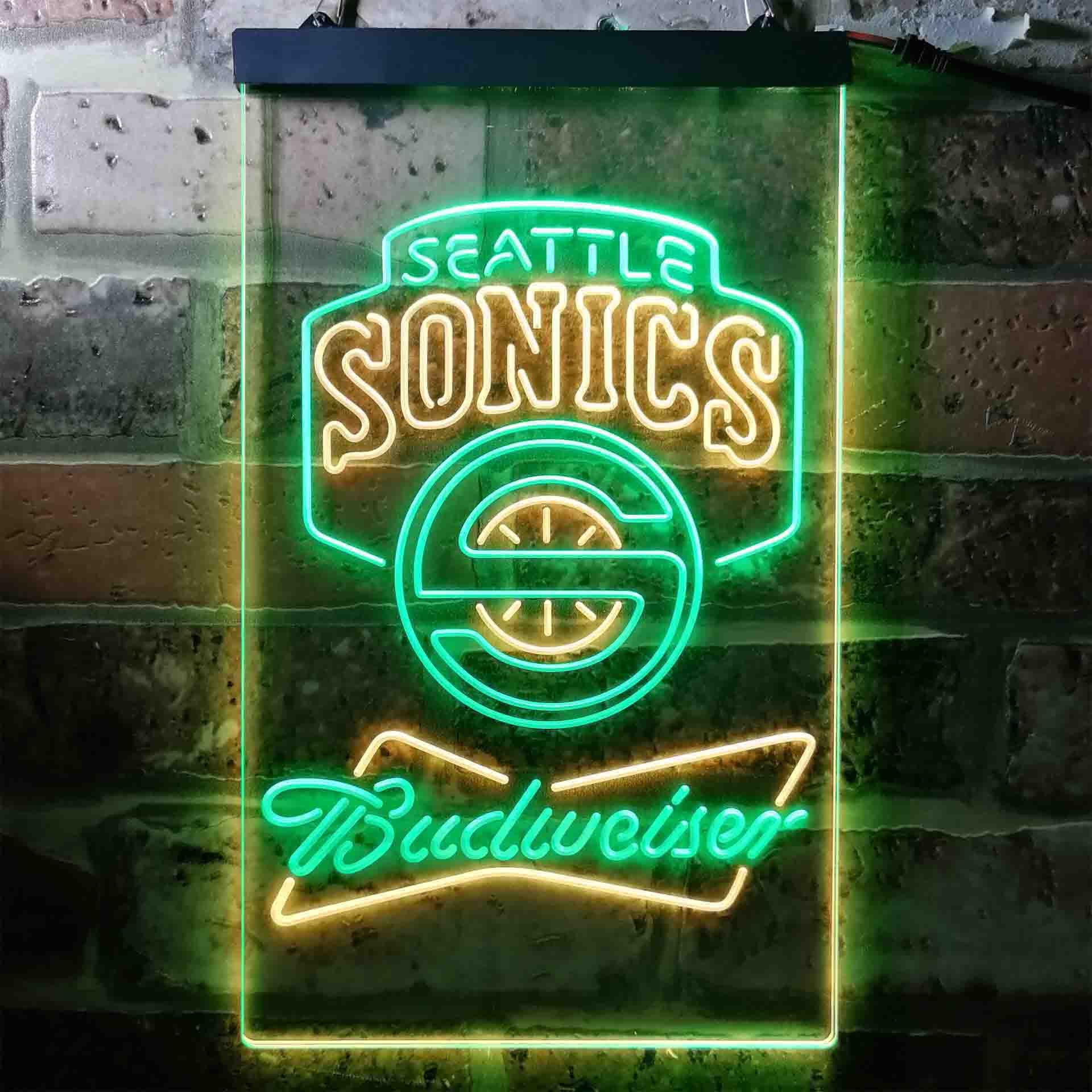 Seattle Supersonics NBA Budweiser Neon LED Sign