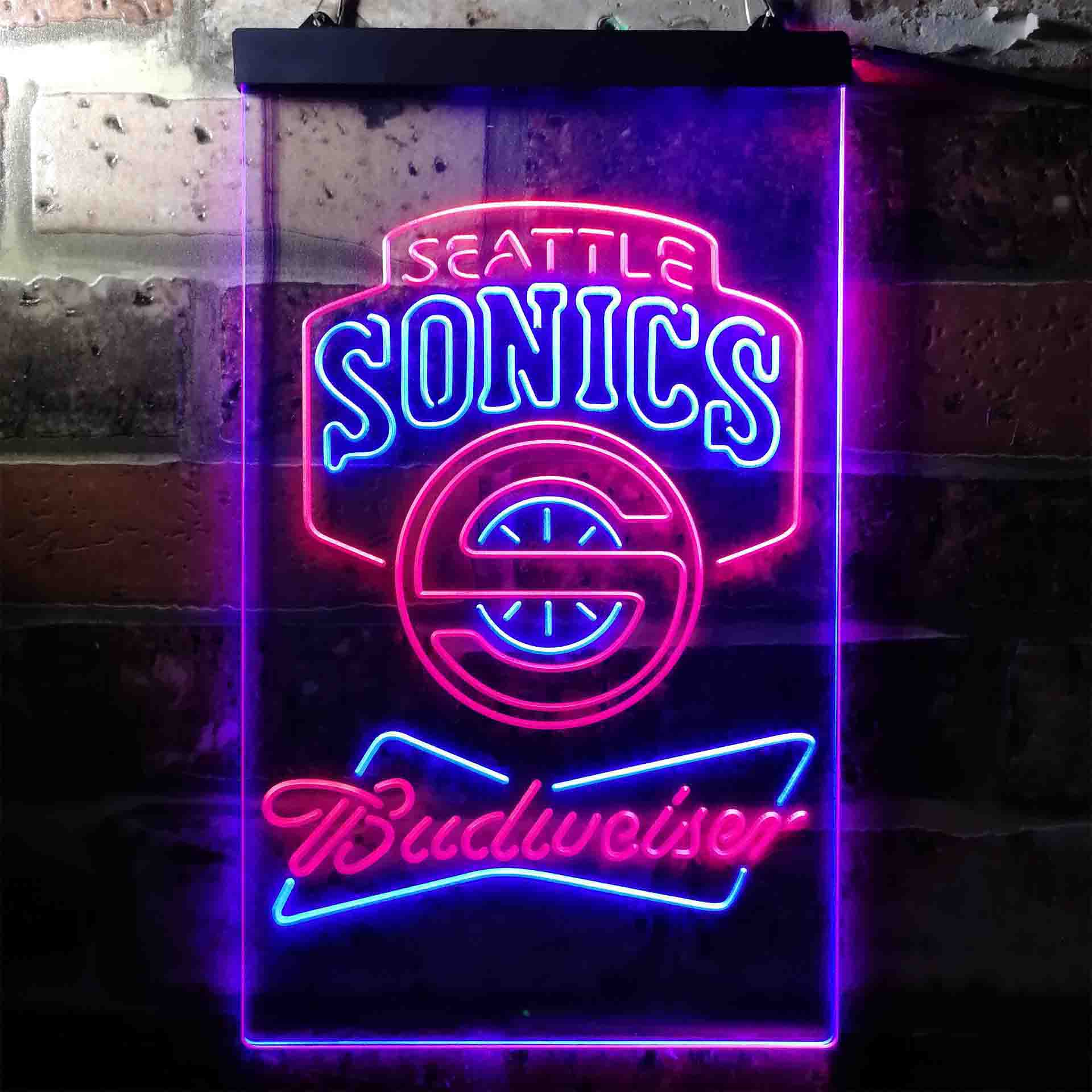 Seattle Supersonics NBA Budweiser Neon LED Sign