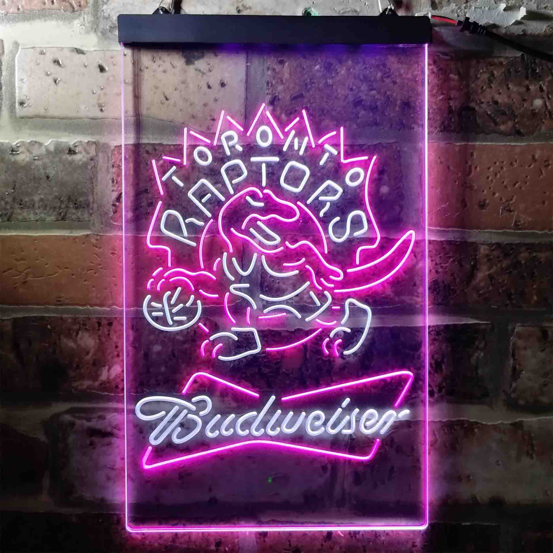 Toronto Raptors NBA Budweiser Neon LED Sign