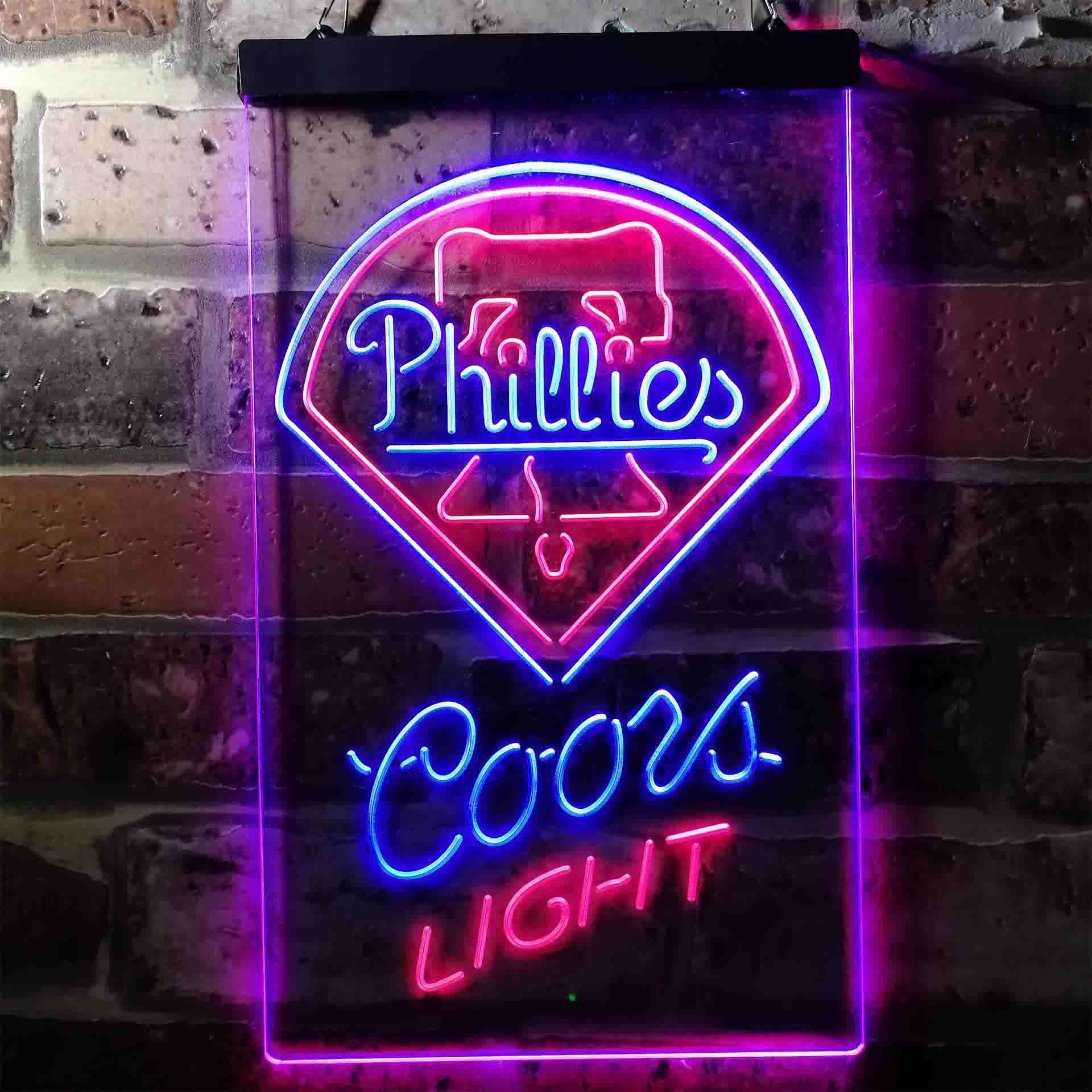 Philadelphia Phillies Coors Light Neon LED Sign