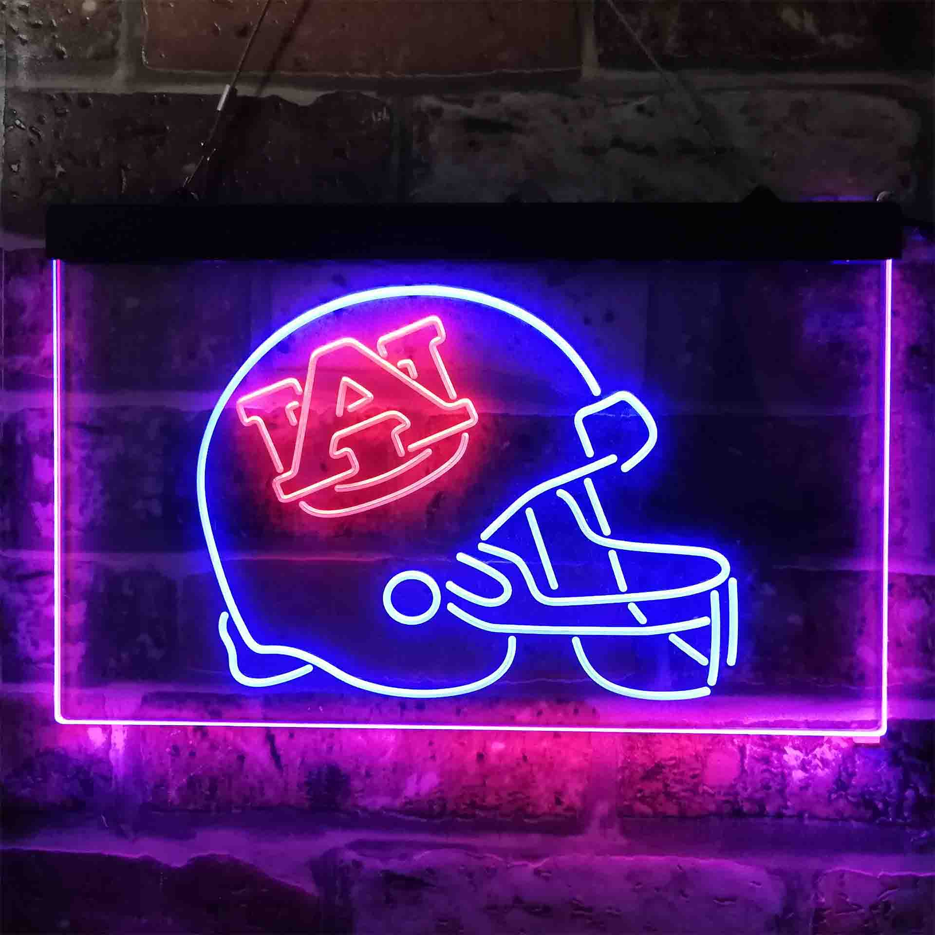 Football Helmet Auburn Tigers NCAA College Sport Neon LED Sign