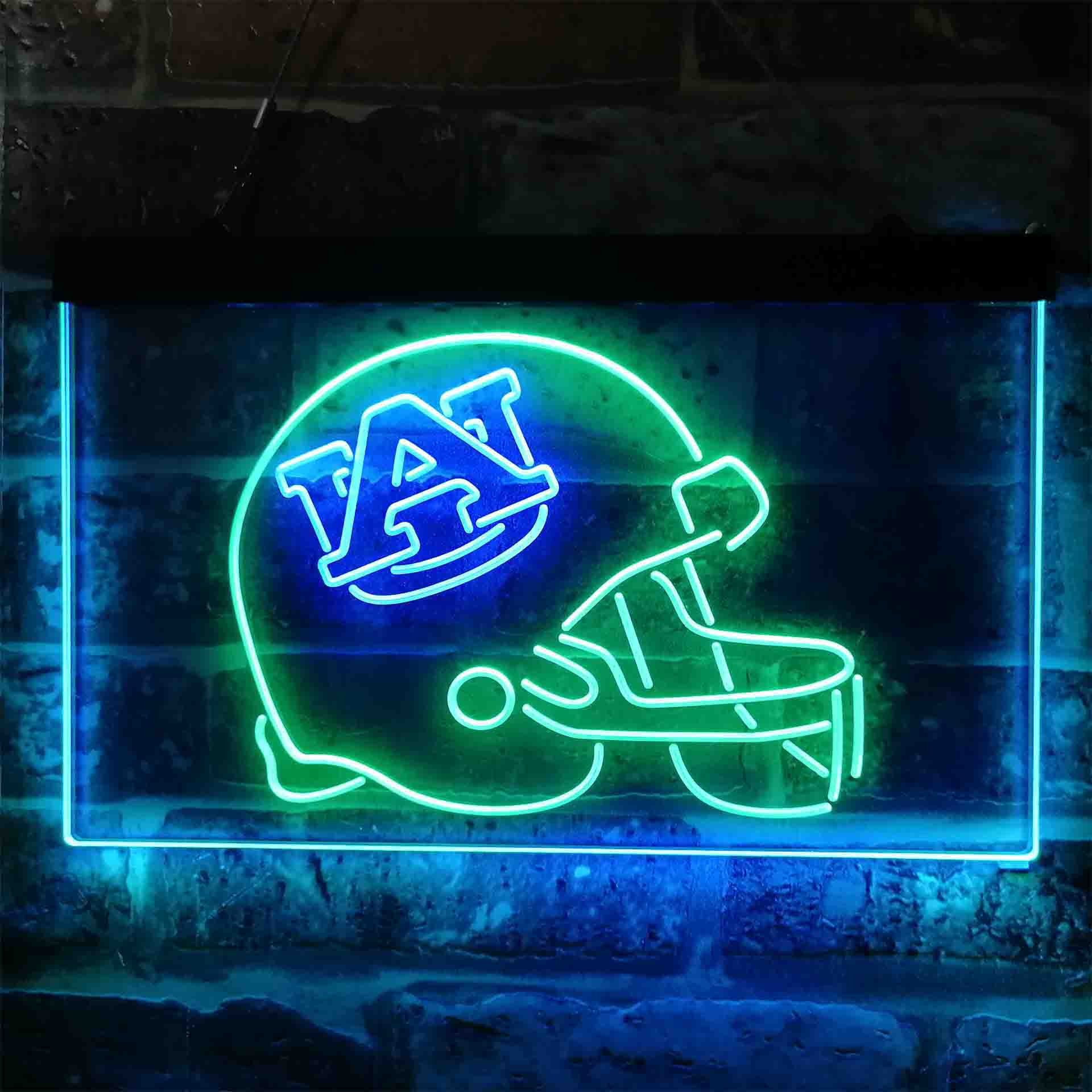 Football Helmet Auburn Tigers NCAA College Sport Neon LED Sign