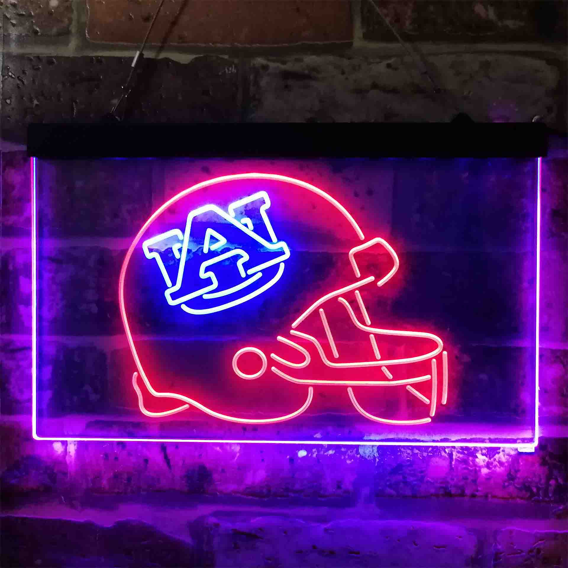 Football Helmet Auburn Tigers NCAA College Sport Neon LED Sign