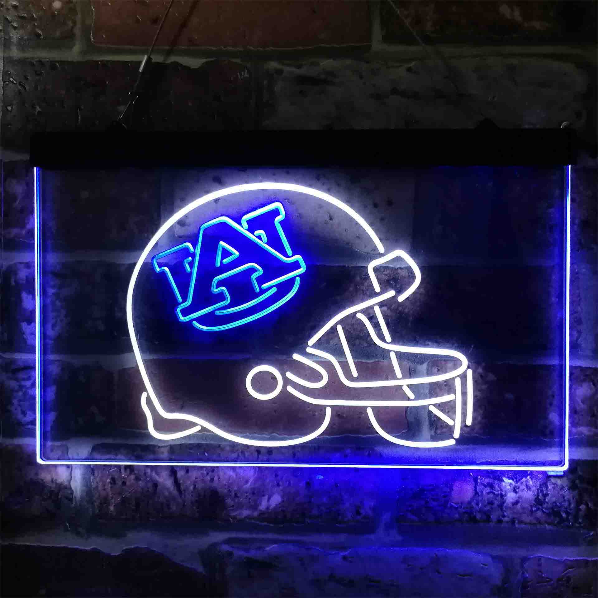 Football Helmet Auburn Tigers NCAA College Sport Neon LED Sign