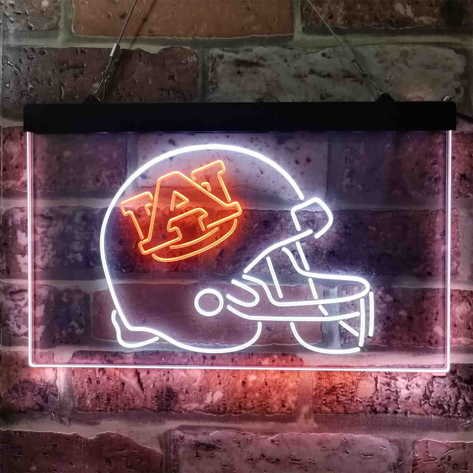 Football Helmet Auburn Tigers NCAA College Sport Neon LED Sign