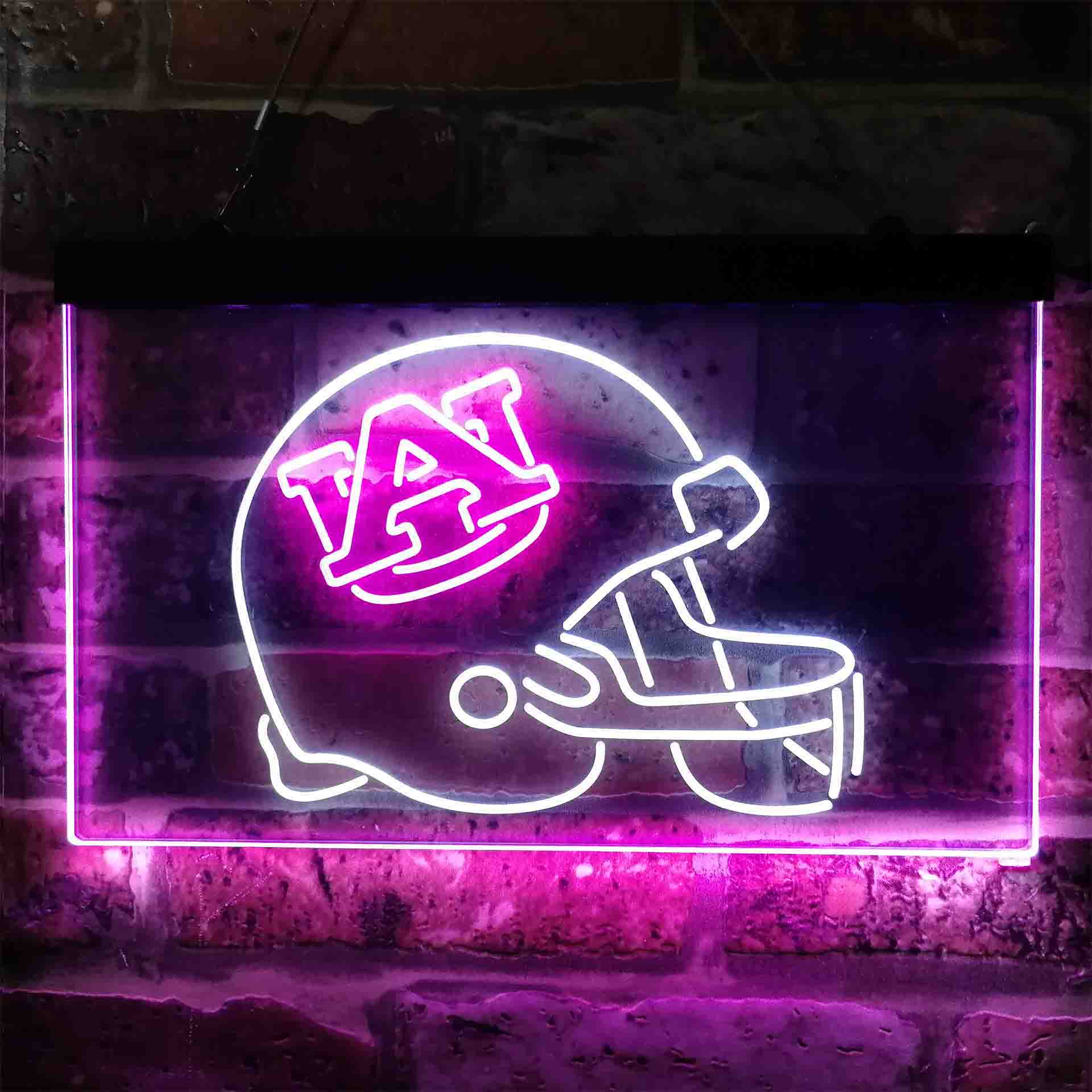 Football Helmet Auburn Tigers NCAA College Sport Neon LED Sign