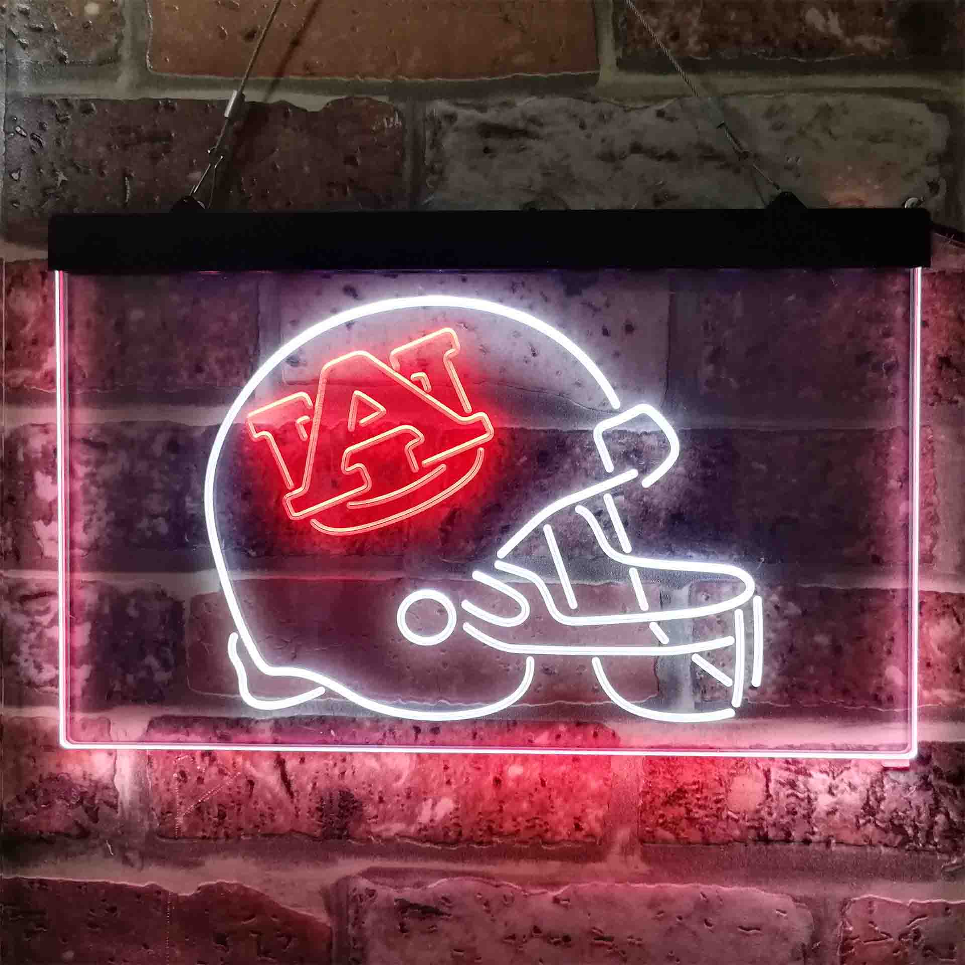 Football Helmet Auburn Tigers NCAA College Sport Neon LED Sign