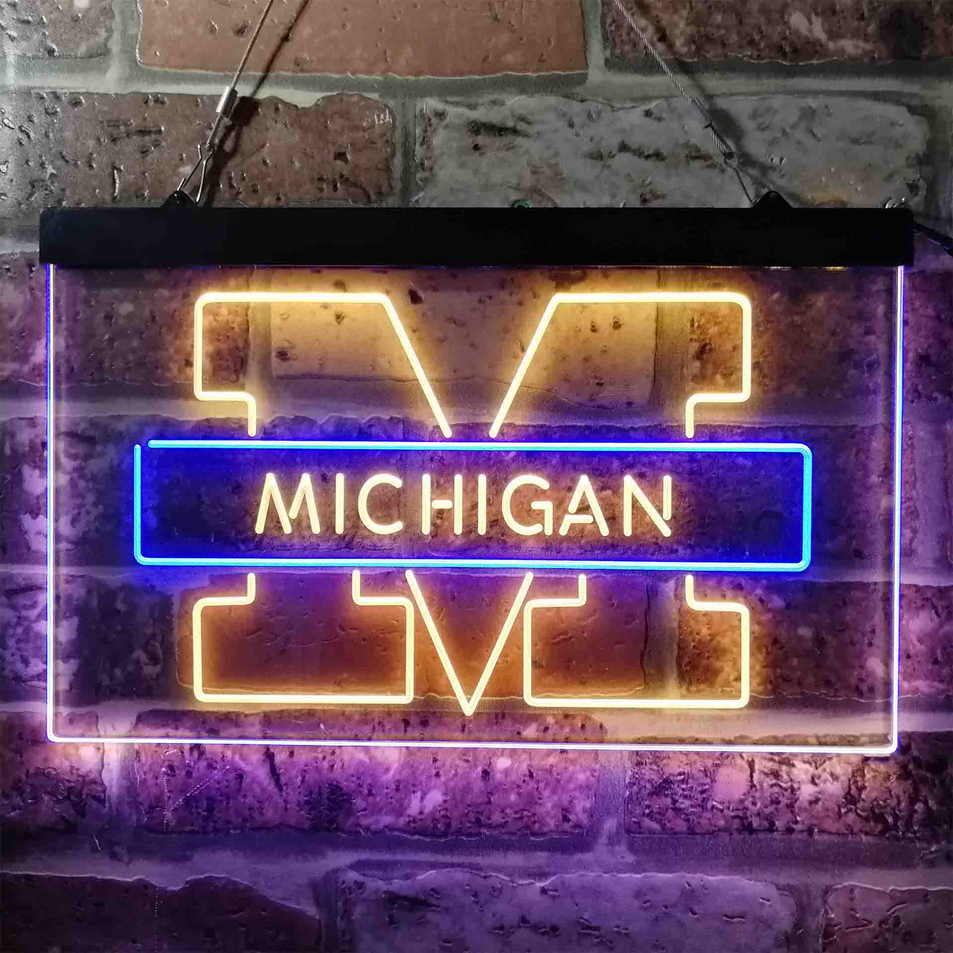 Michigan Wolverines Logo 2 Neon LED Sign