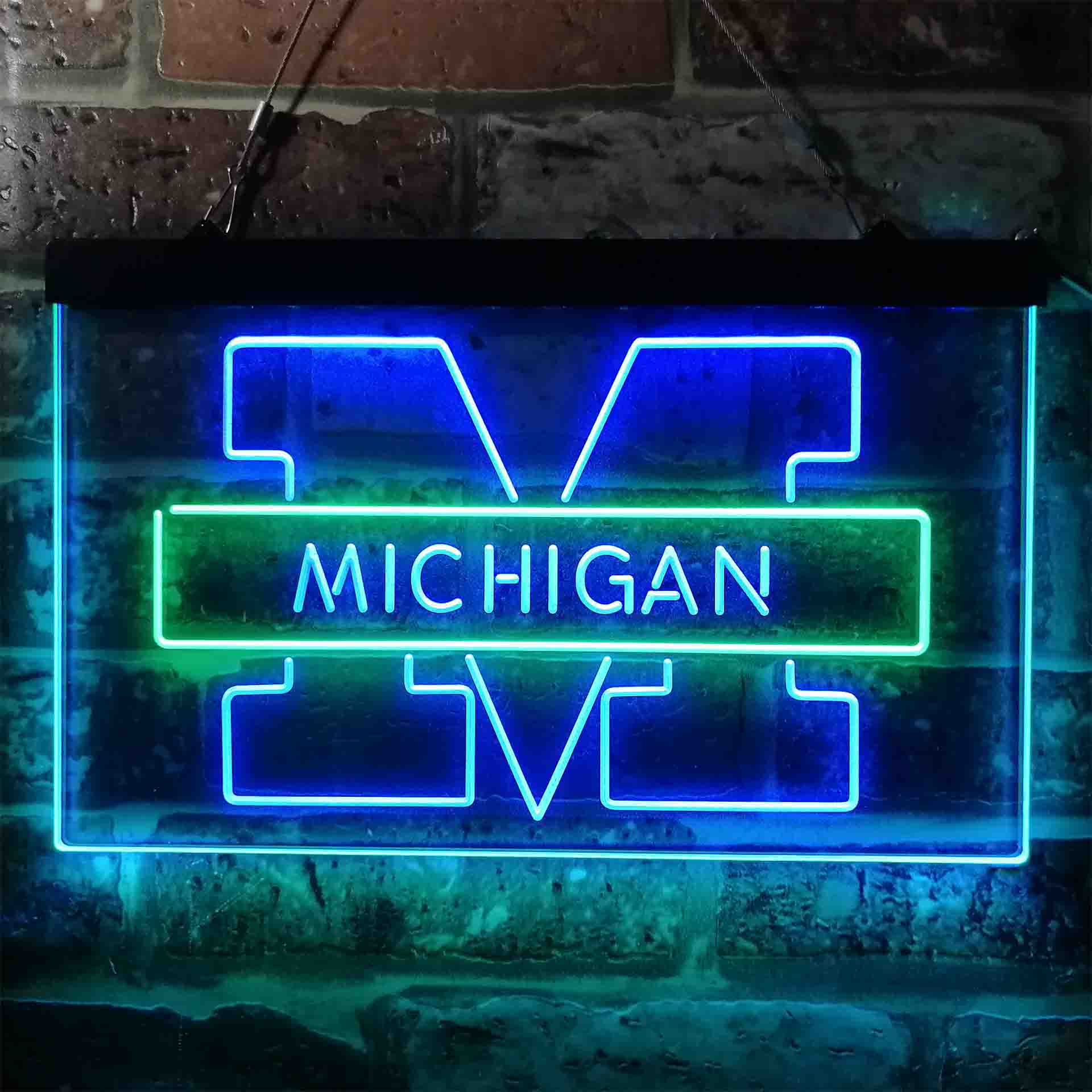 Michigan Wolverines Logo 2 Neon LED Sign