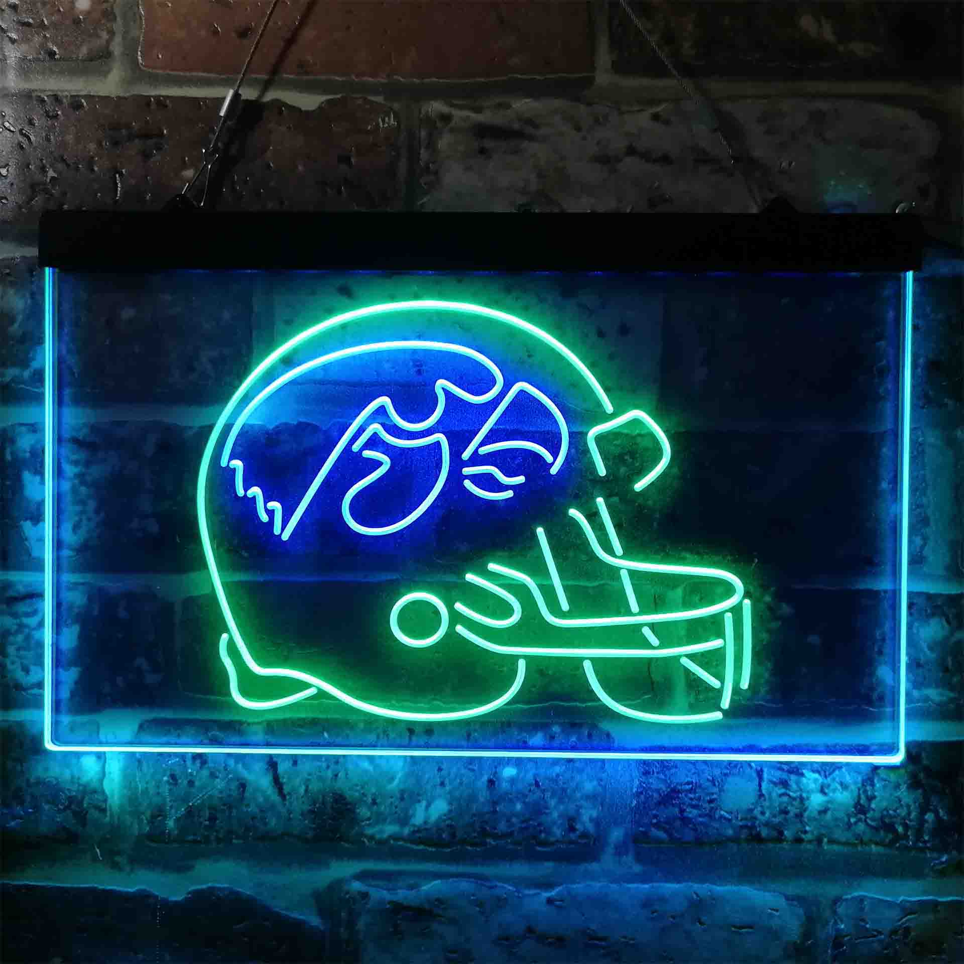 University Football Sport Team University of Iowa Hawkeyes Helmet Neon LED Sign