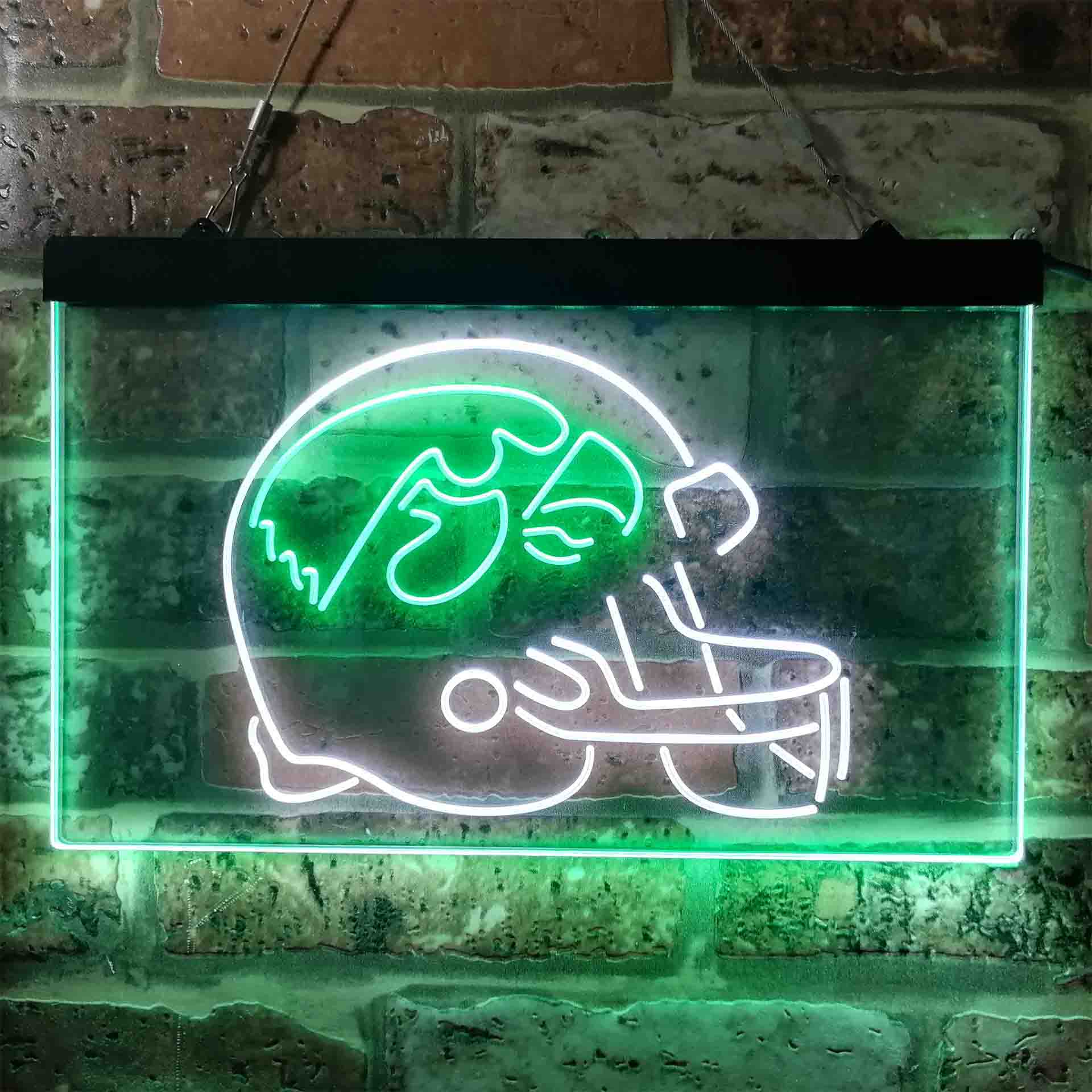 University Football Sport Team University of Iowa Hawkeyes Helmet Neon LED Sign