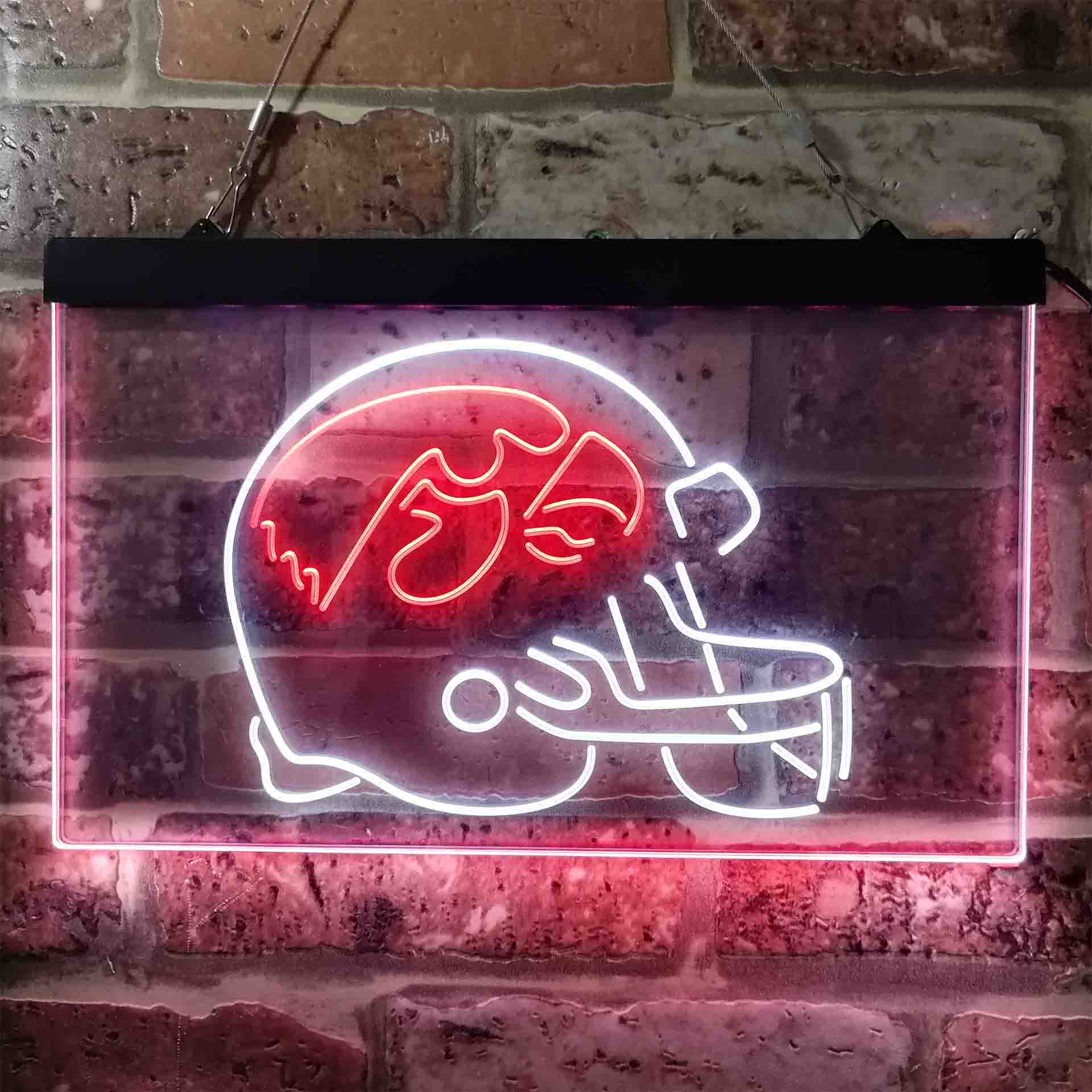 University Football Sport Team University of Iowa Hawkeyes Helmet Neon LED Sign