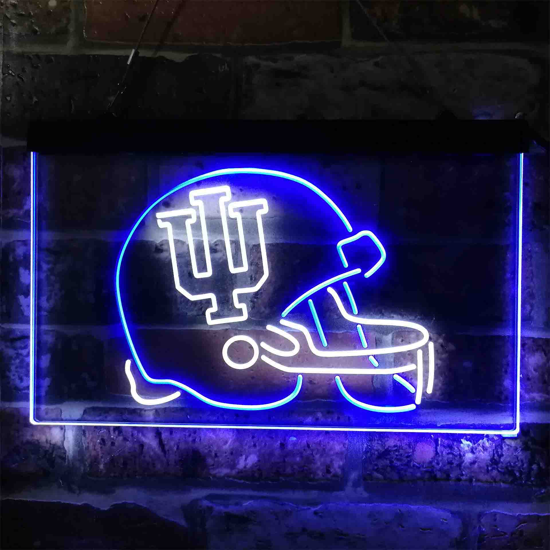 University Football Sport Team Indiana Hoosiers NCAA College Helmet Neon LED Sign