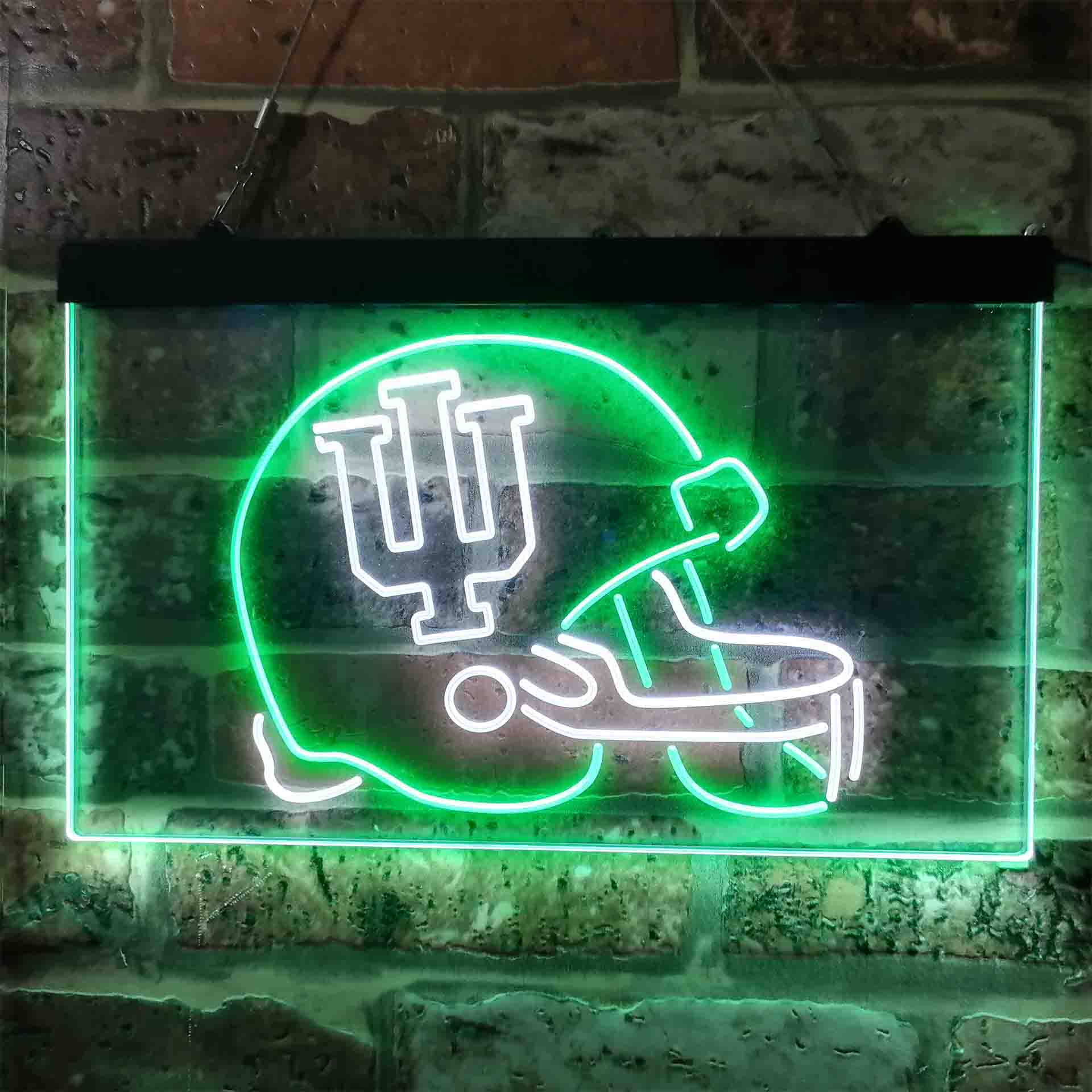 University Football Sport Team Indiana Hoosiers NCAA College Helmet Neon LED Sign