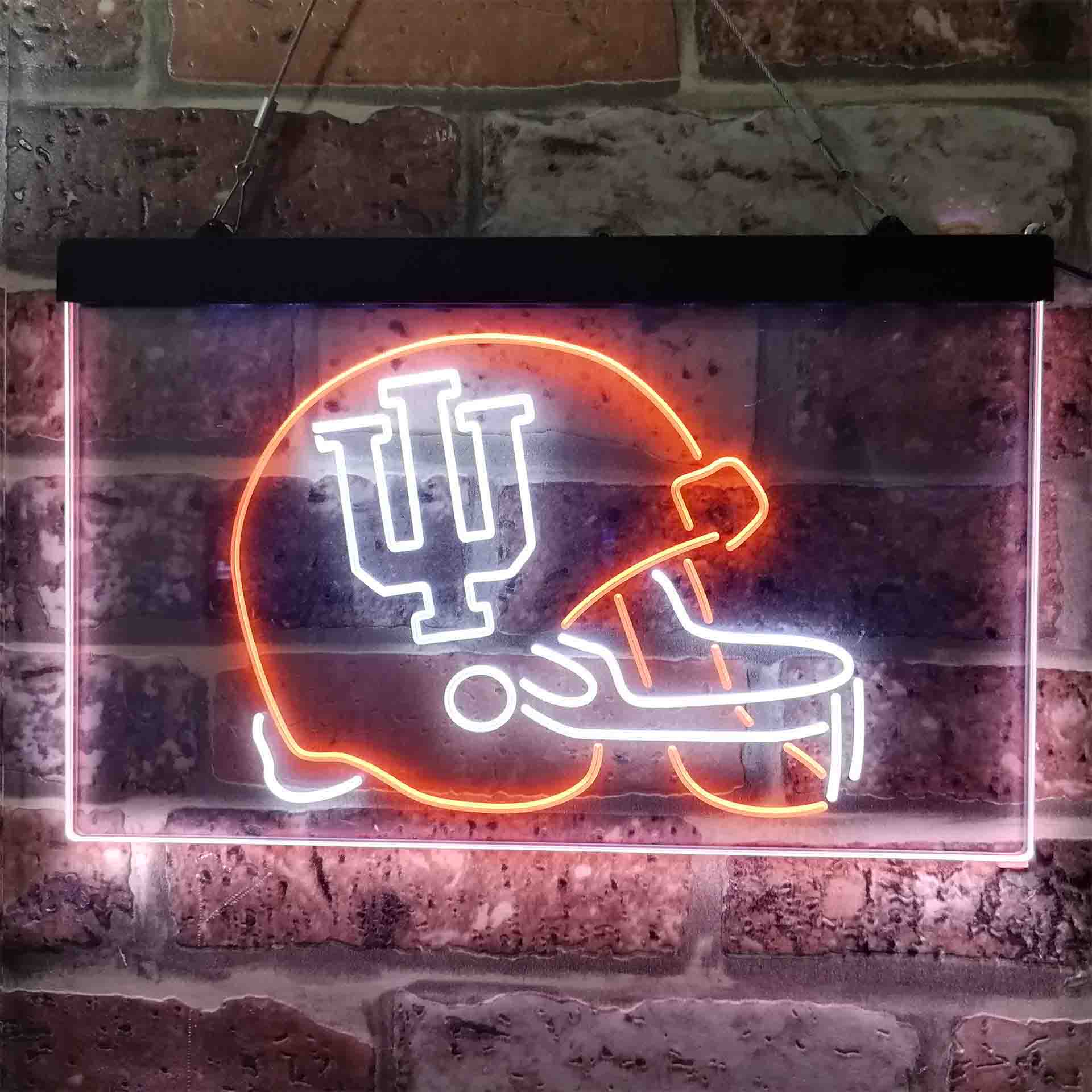 University Football Sport Team Indiana Hoosiers NCAA College Helmet Neon LED Sign