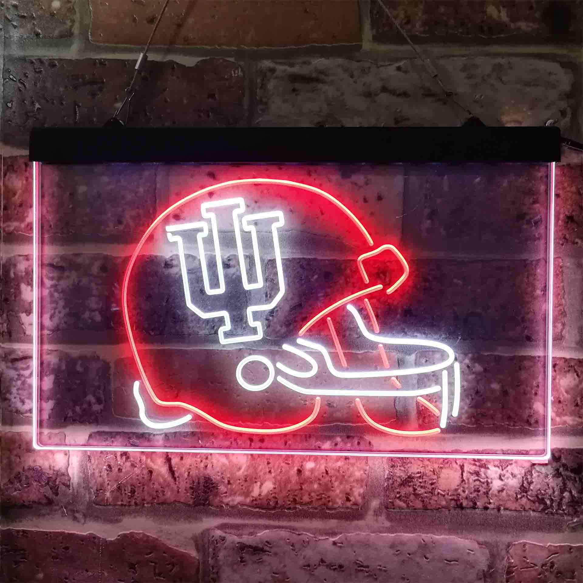 University Football Sport Team Indiana Hoosiers NCAA College Helmet Neon LED Sign