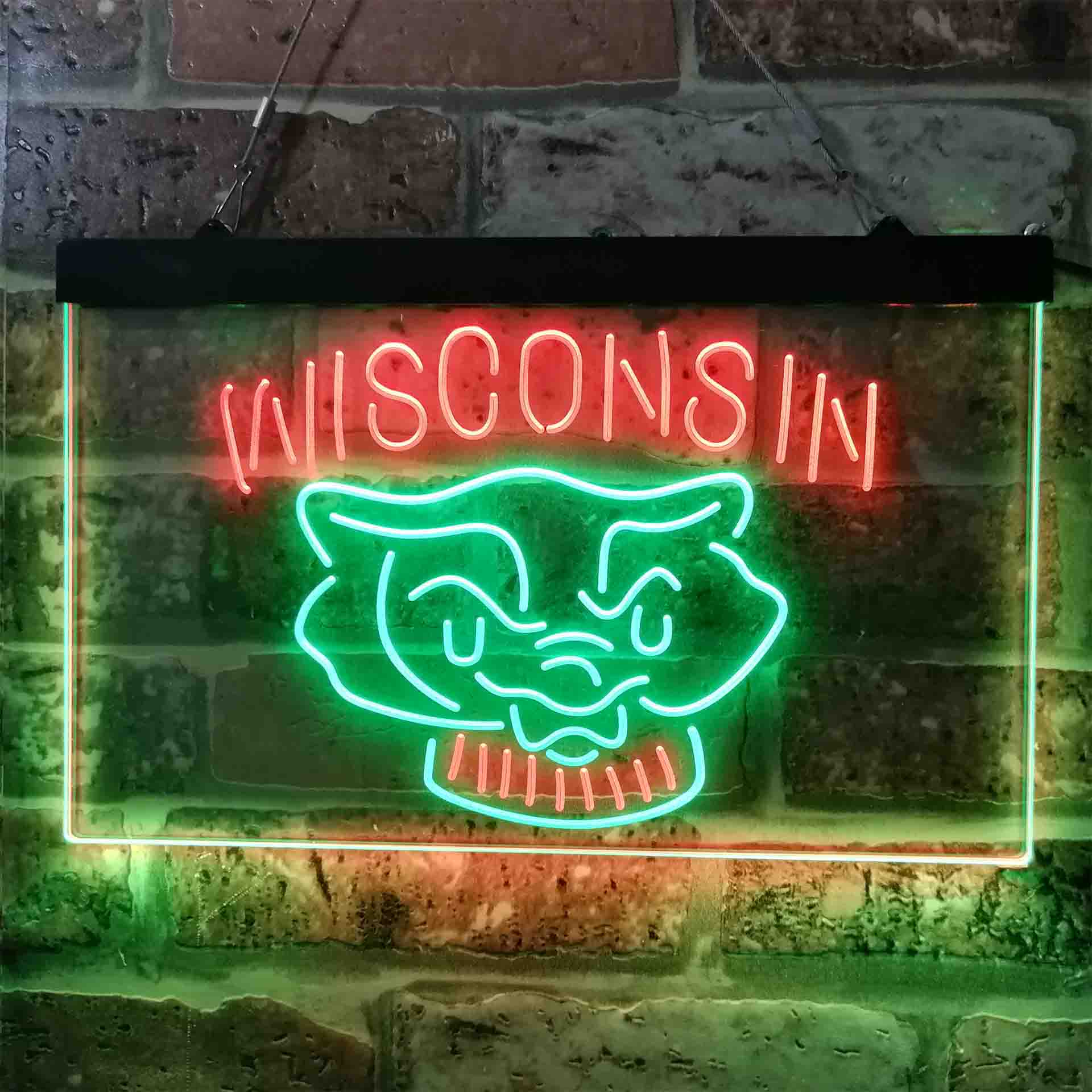 University Football Sport Team Wisconsin University Badgers NCAA College Neon LED Sign