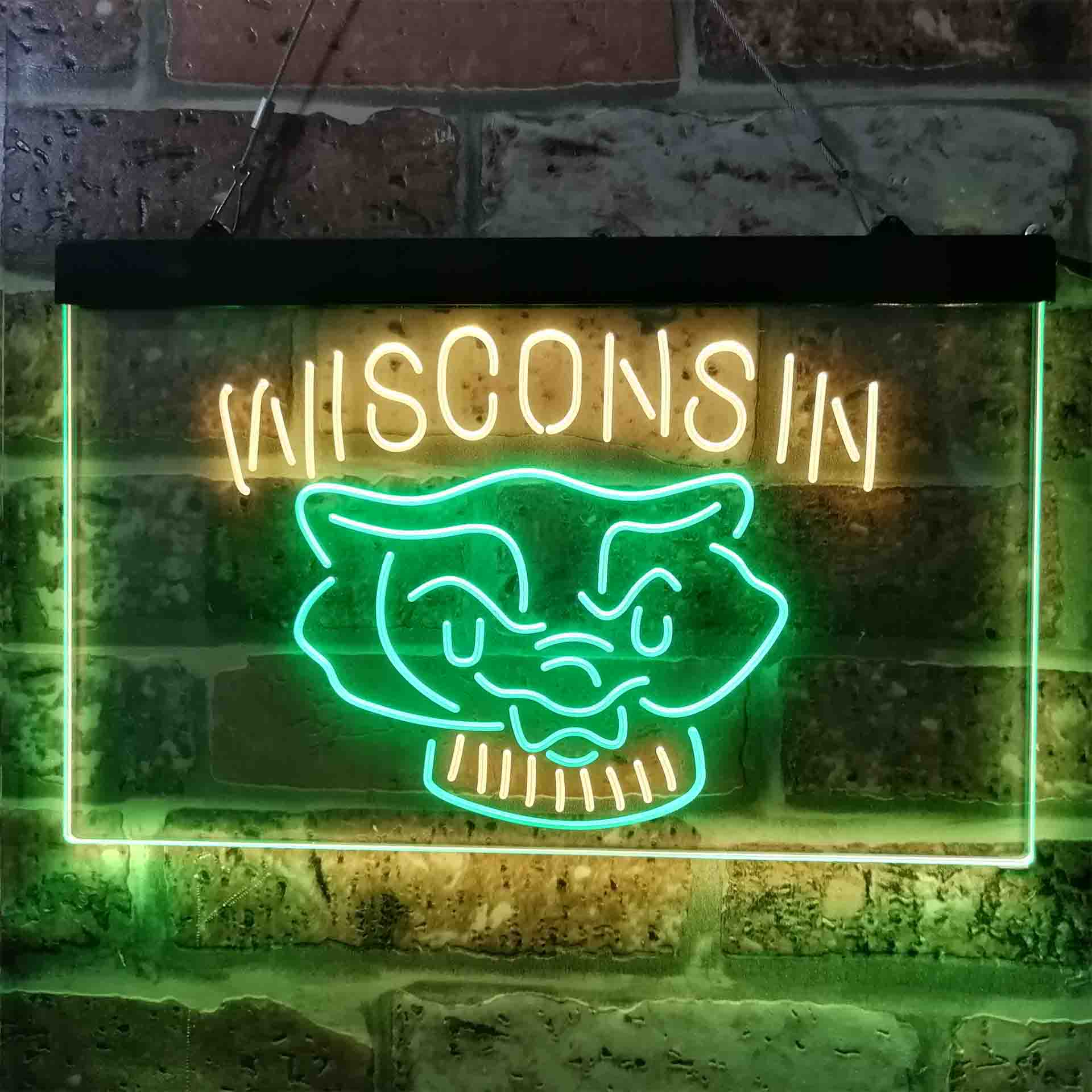 University Football Sport Team Wisconsin University Badgers NCAA College Neon LED Sign