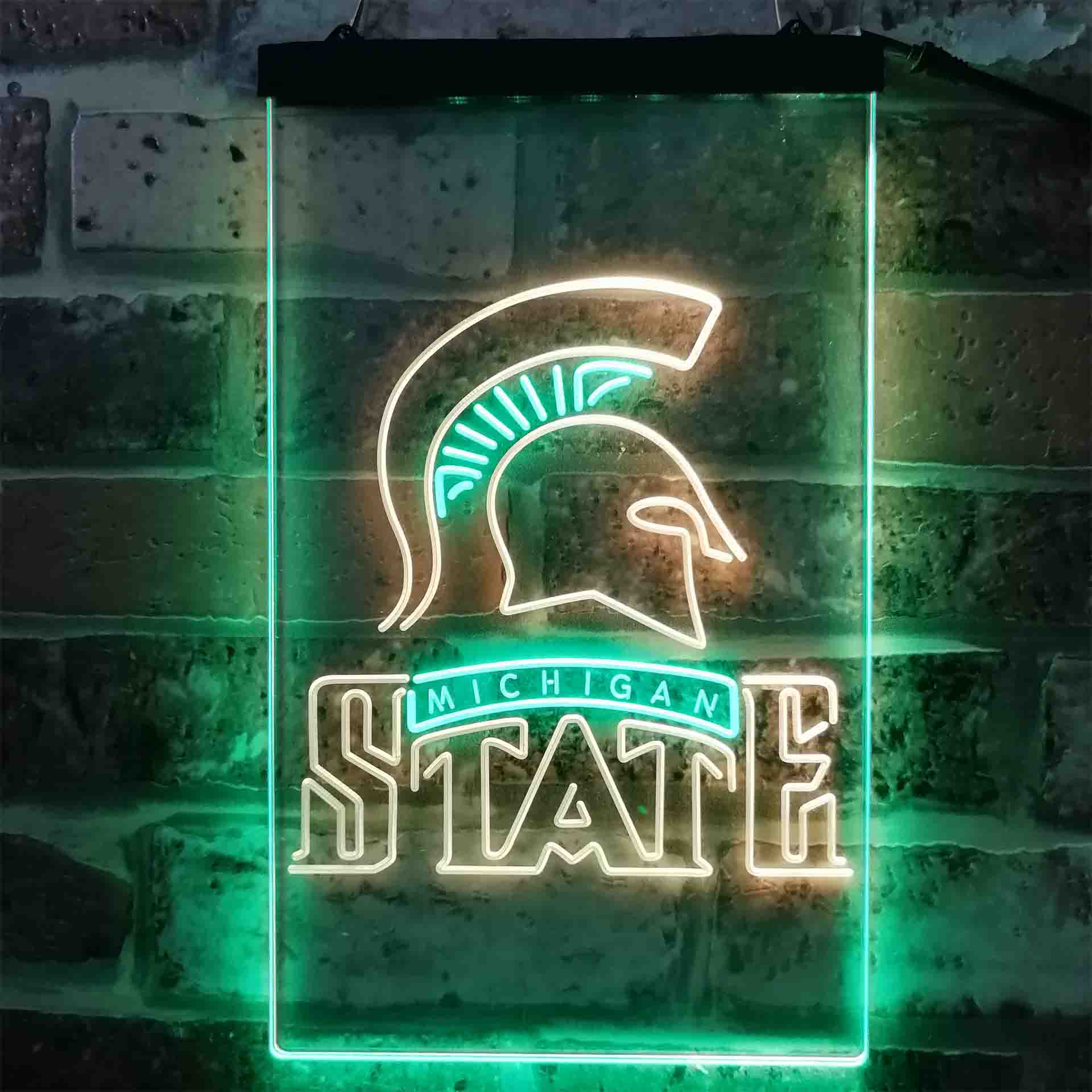 Michigan State Spartans Logo Neon LED Sign