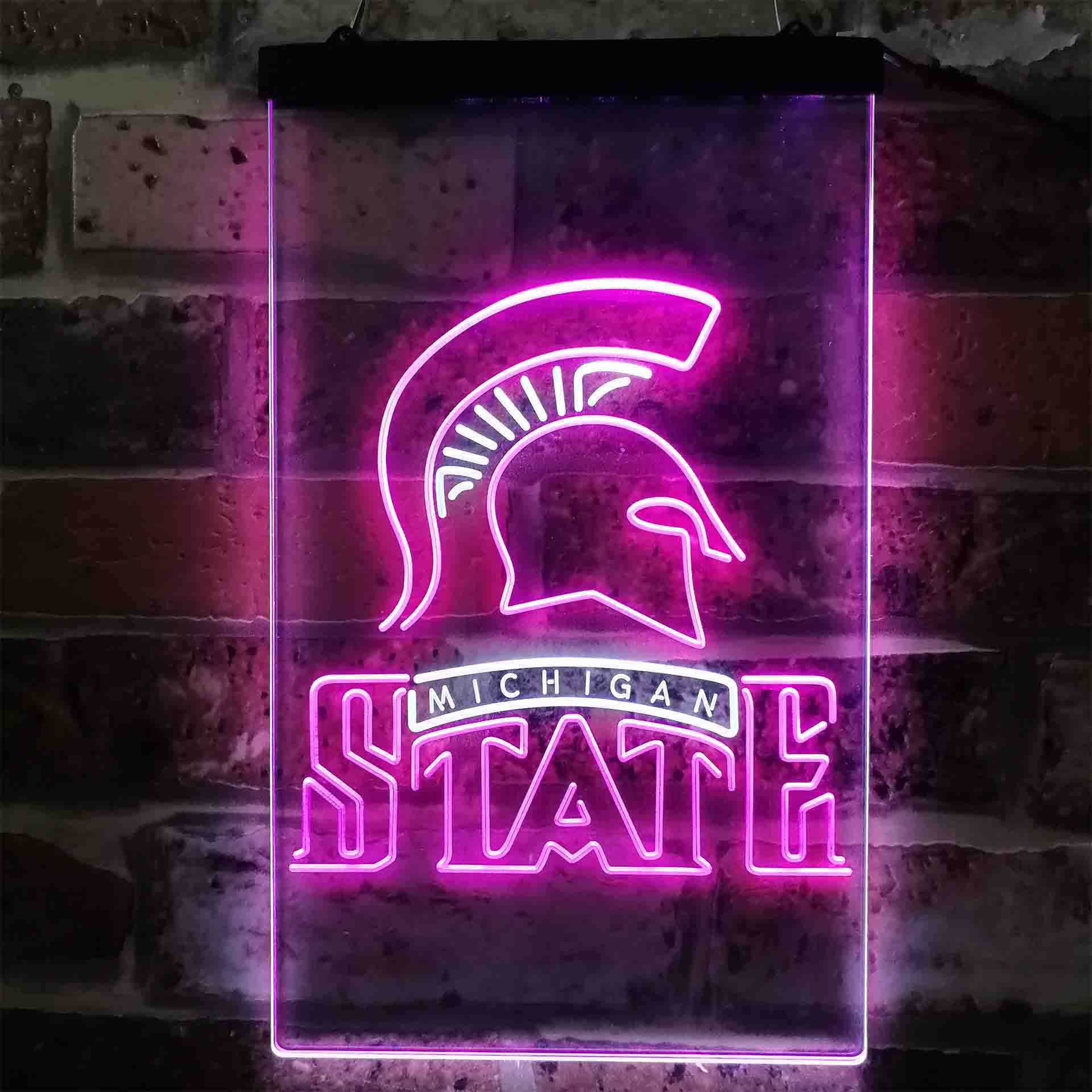 Michigan State Spartans Logo Neon LED Sign