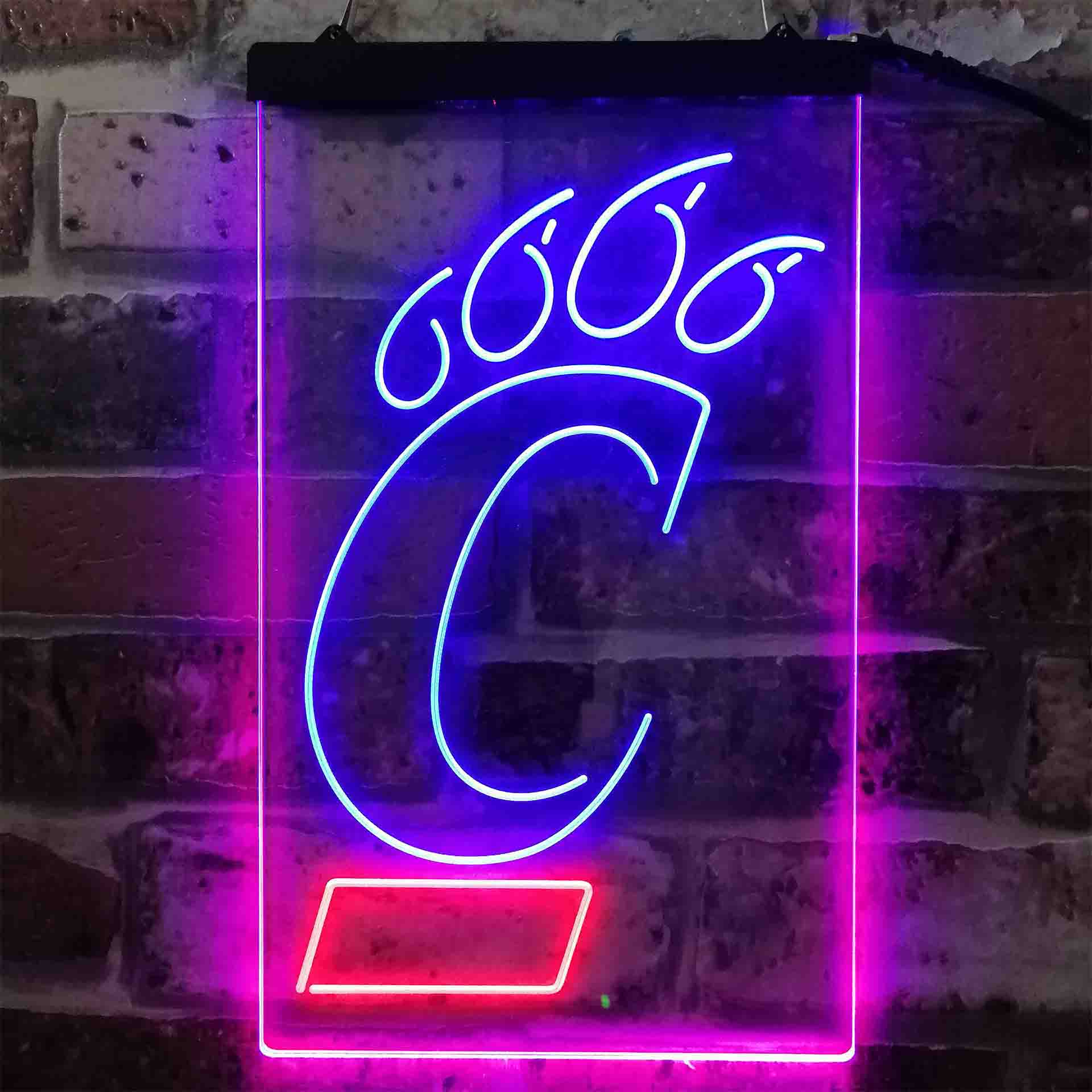 Cincinnati Bearcats Logo Neon LED Sign