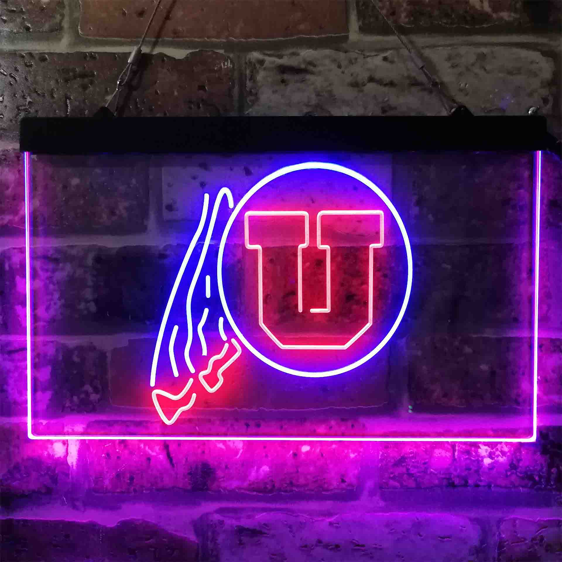 Utah Utes Logo Neon LED Sign
