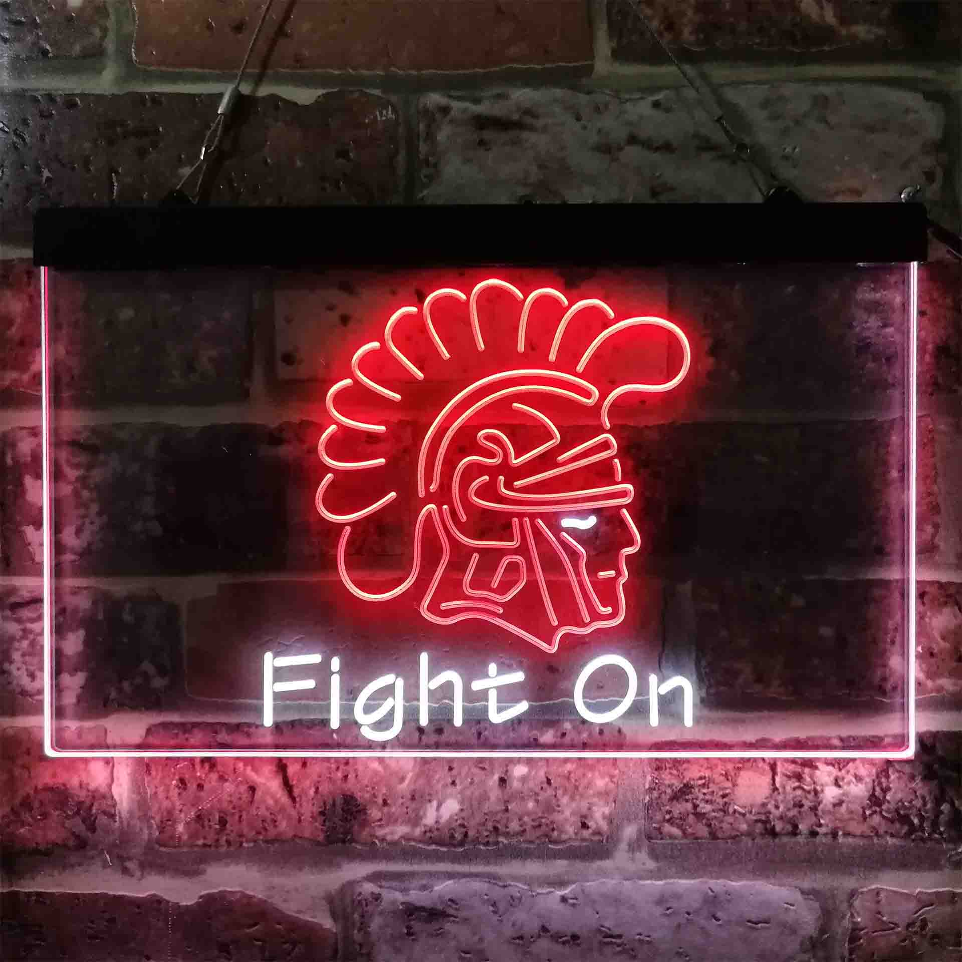University Football Sport Team Southern California Trojans University NCAA College Fight On Neon LED Sign