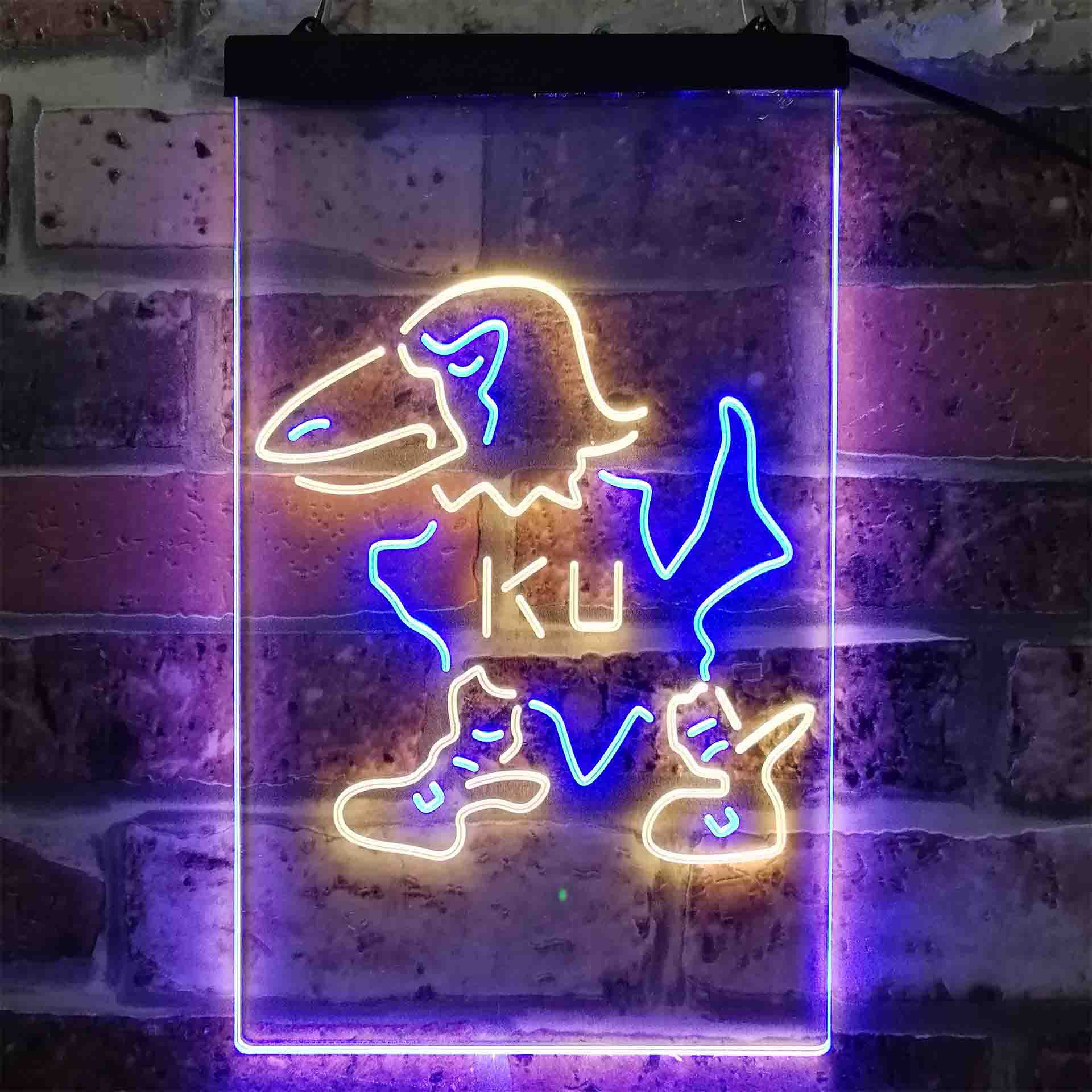 University Football Sport Team Kansas Jayhawks University NCAA College Neon LED Sign