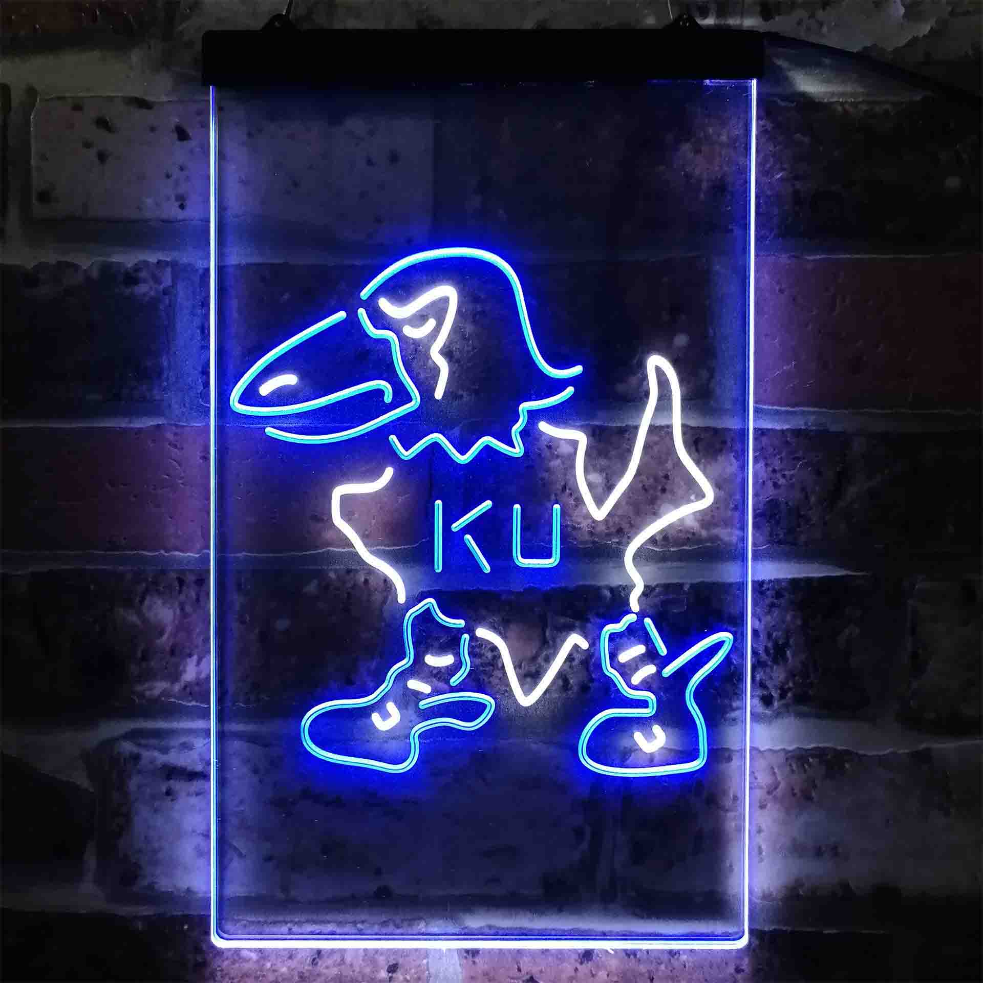 University Football Sport Team Kansas Jayhawks University NCAA College Neon LED Sign