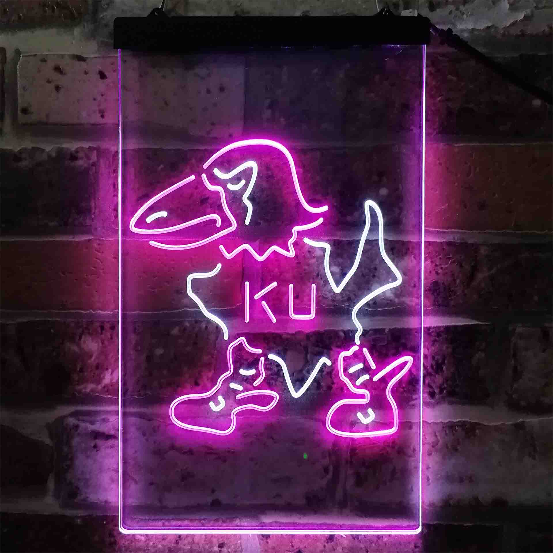 University Football Sport Team Kansas Jayhawks University NCAA College Neon LED Sign