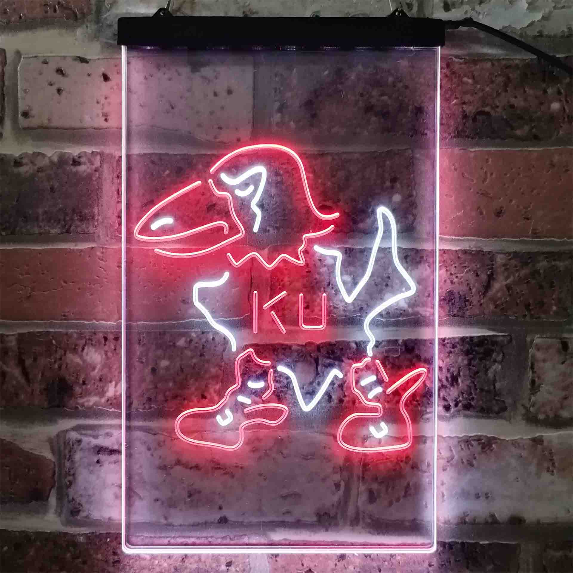 University Football Sport Team Kansas Jayhawks University NCAA College Neon LED Sign