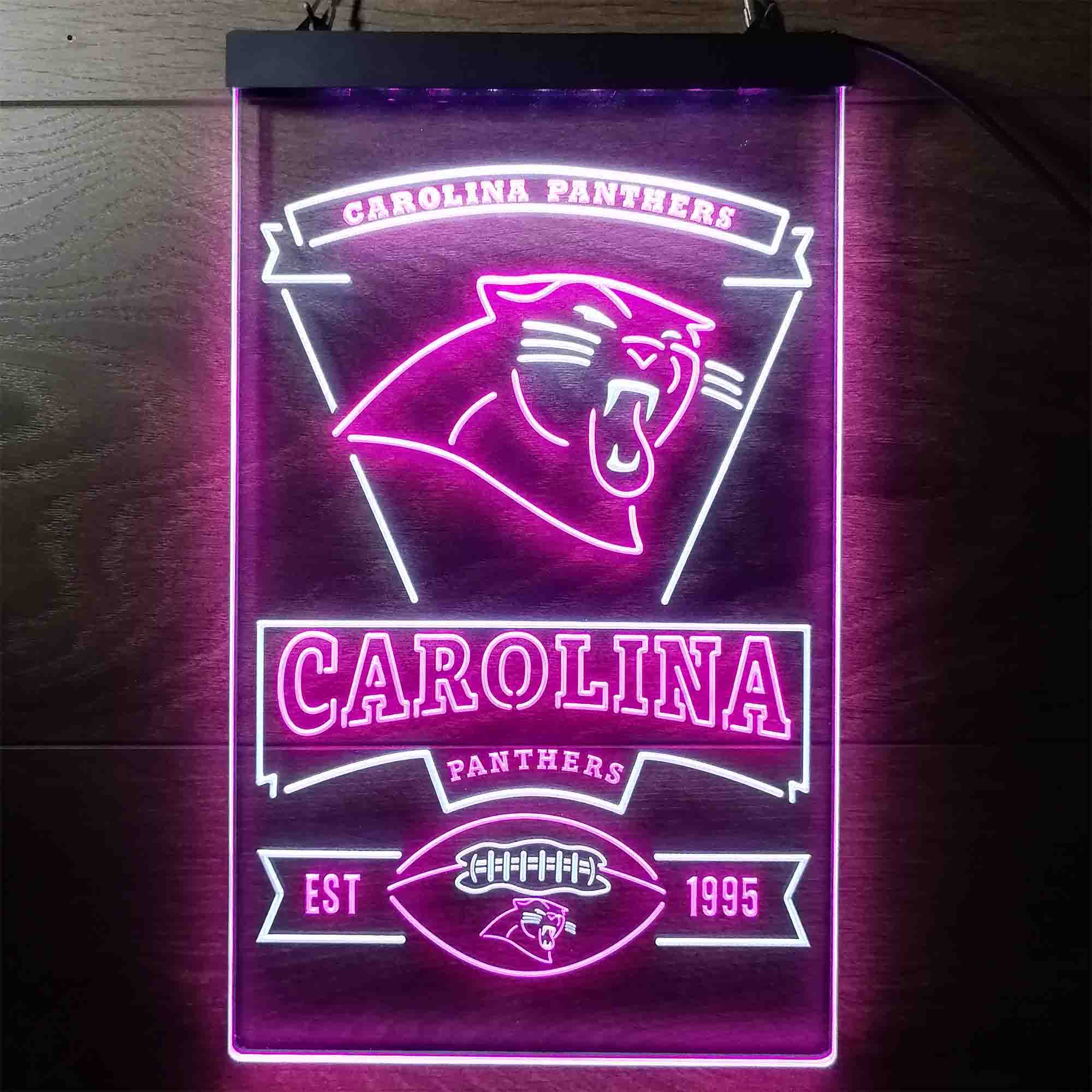 Carolina Panthers EST 1995 Neon LED Sign