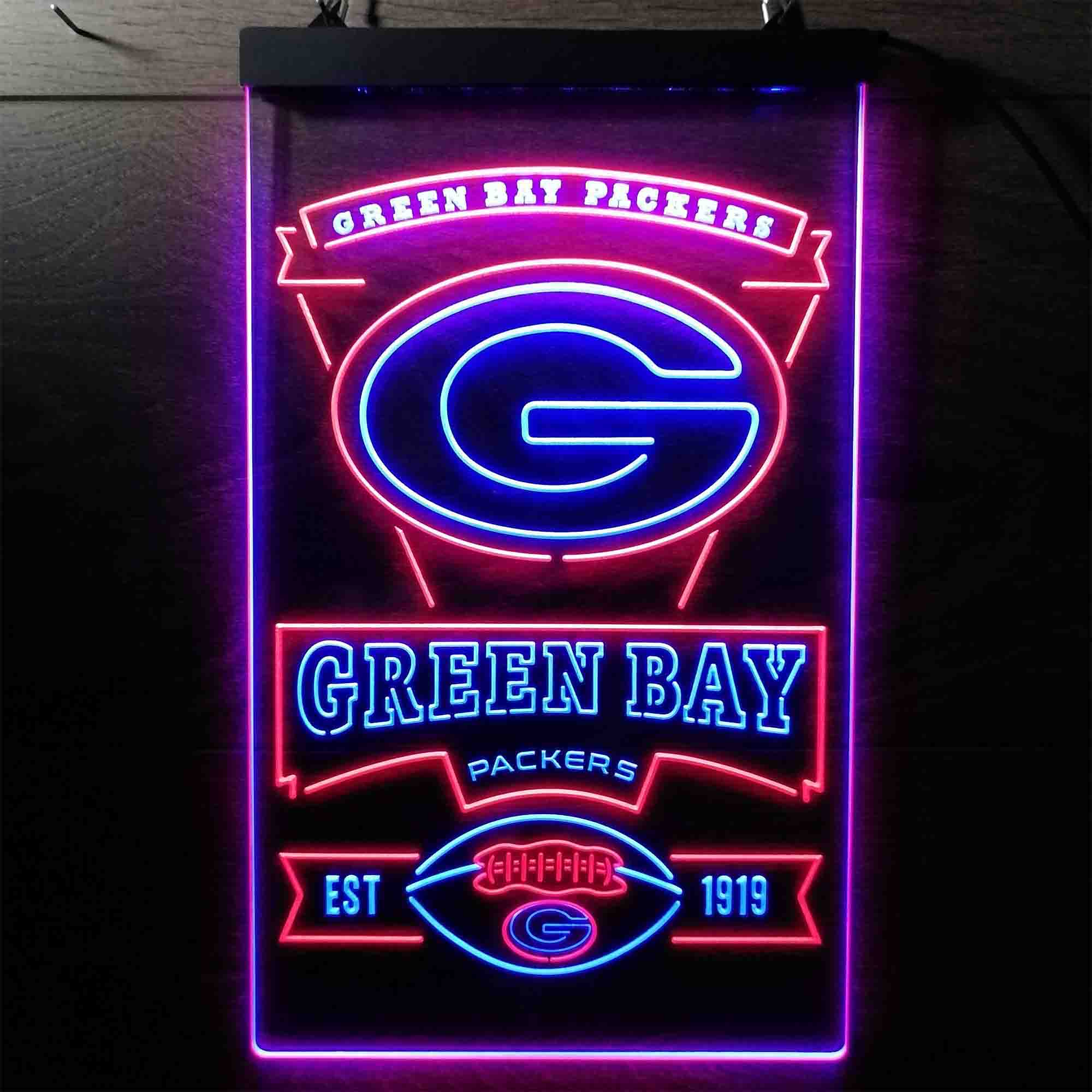 Green Bay Packers EST 1919 Neon LED Sign