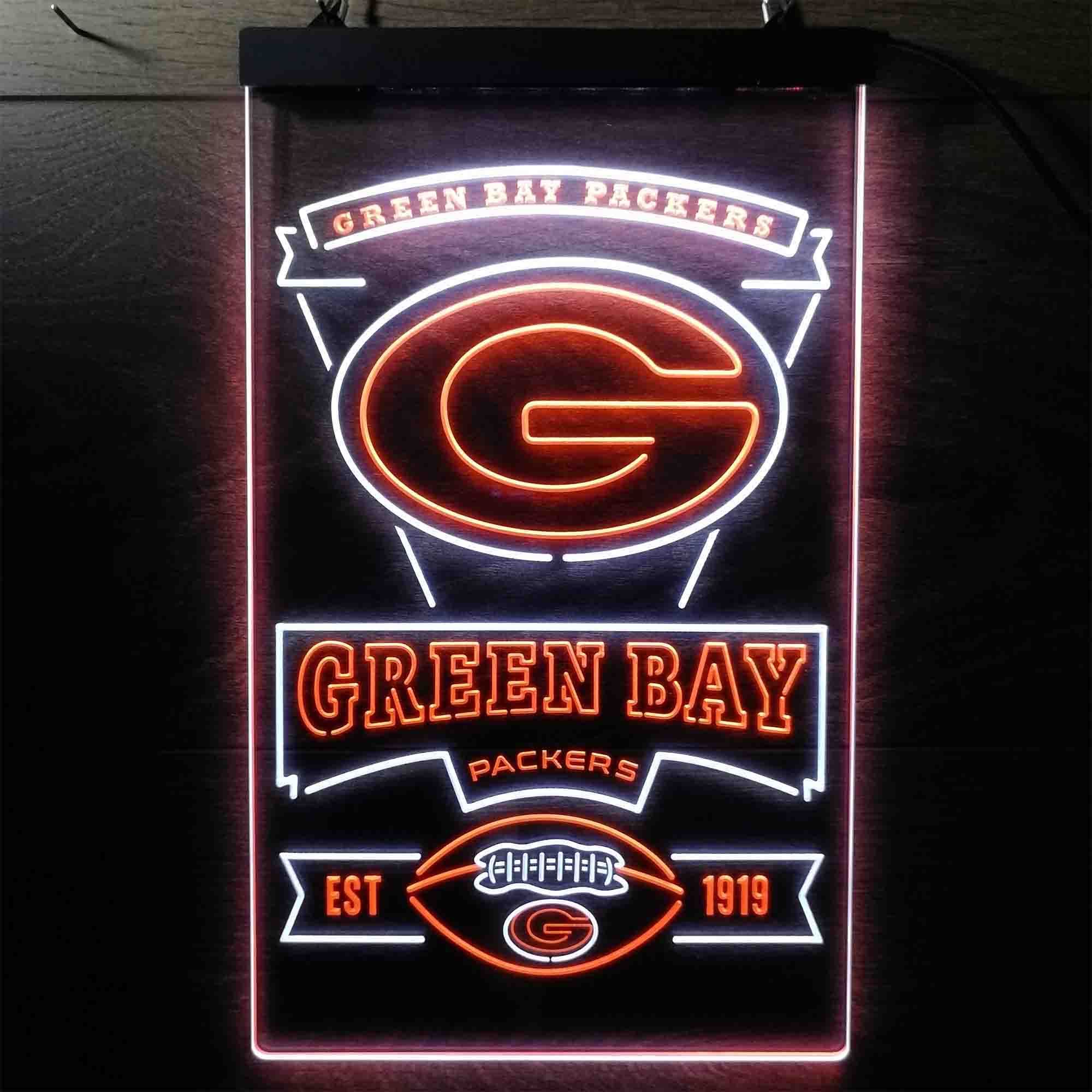 Green Bay Packers EST 1919 Neon LED Sign