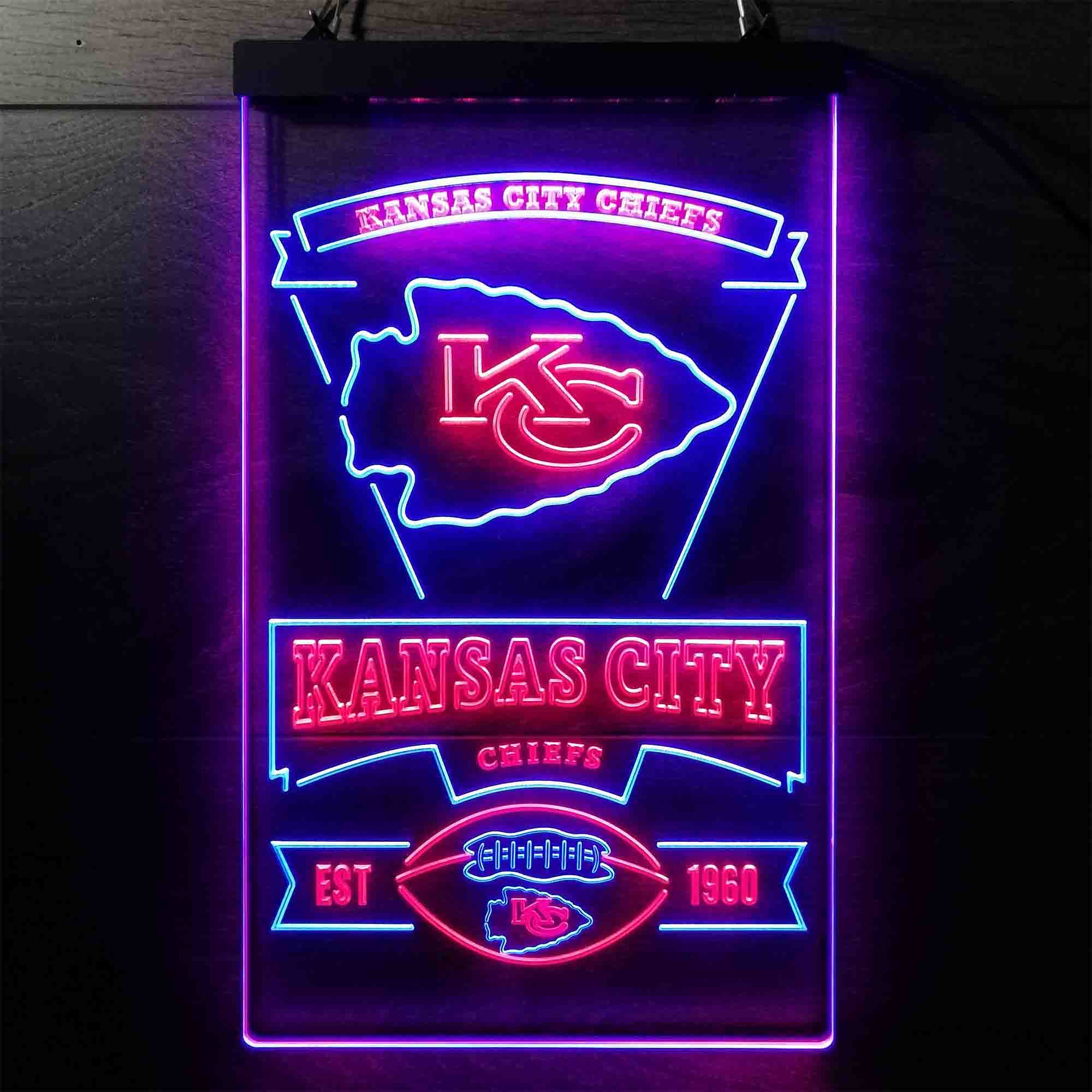 Kansas City Chiefs EST 1960 Neon LED Sign