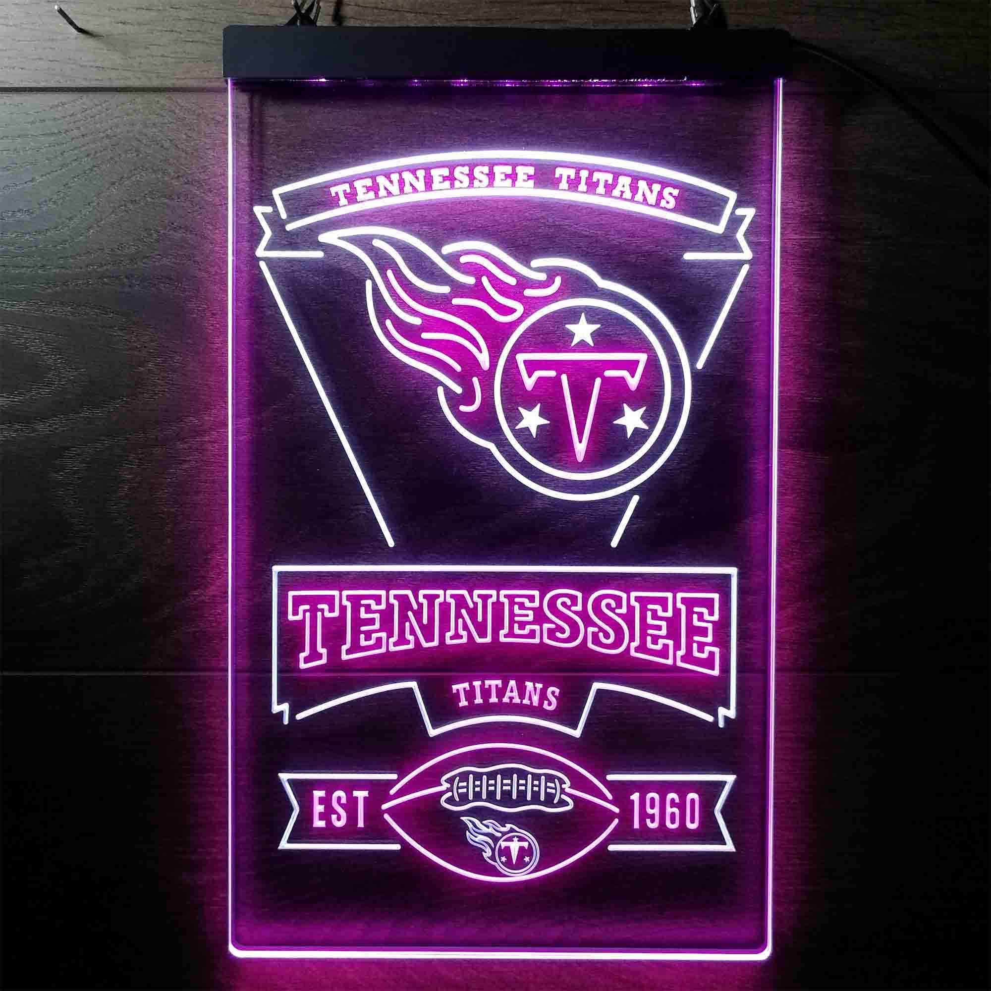 Tennessee Titans EST 1960 Neon LED Sign