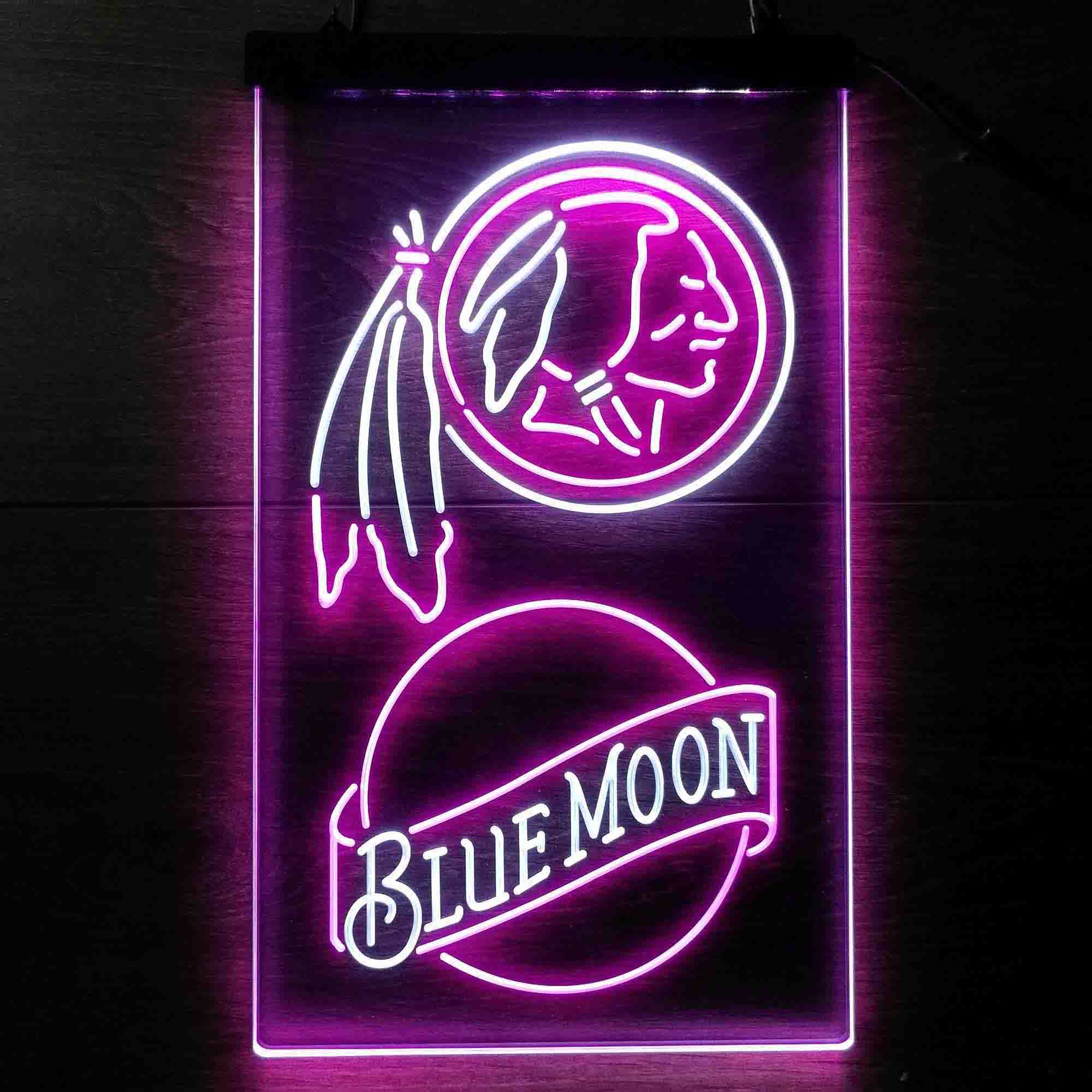Washington Football Team Blue Moon Neon LED Sign