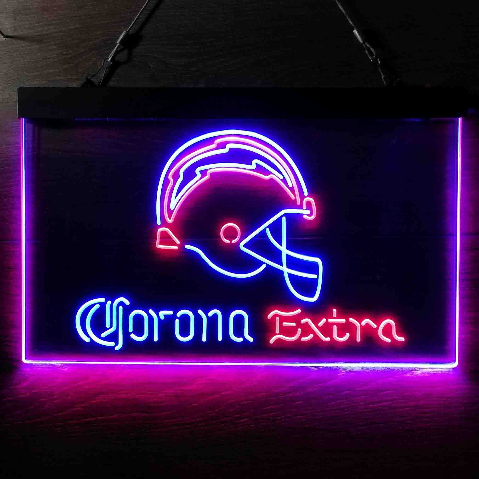 Corona Extra Bar Los Angeles Chargers Est. 1960 Neon LED Sign