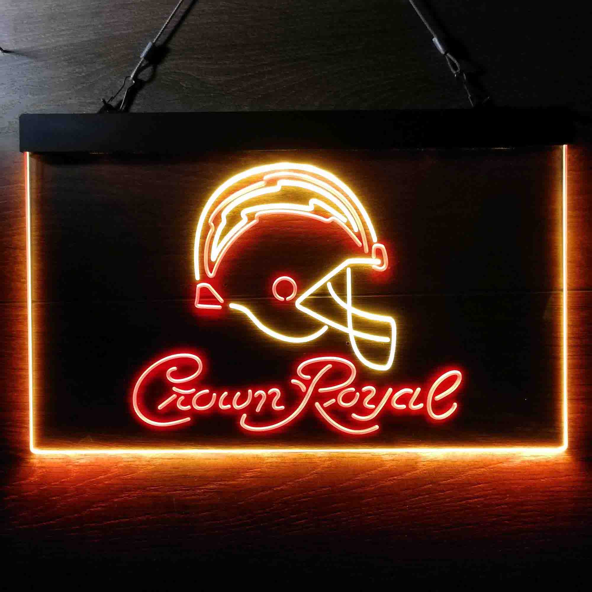 Crown Royal Bar Los Angeles Chargers Est. 1960 Neon LED Sign