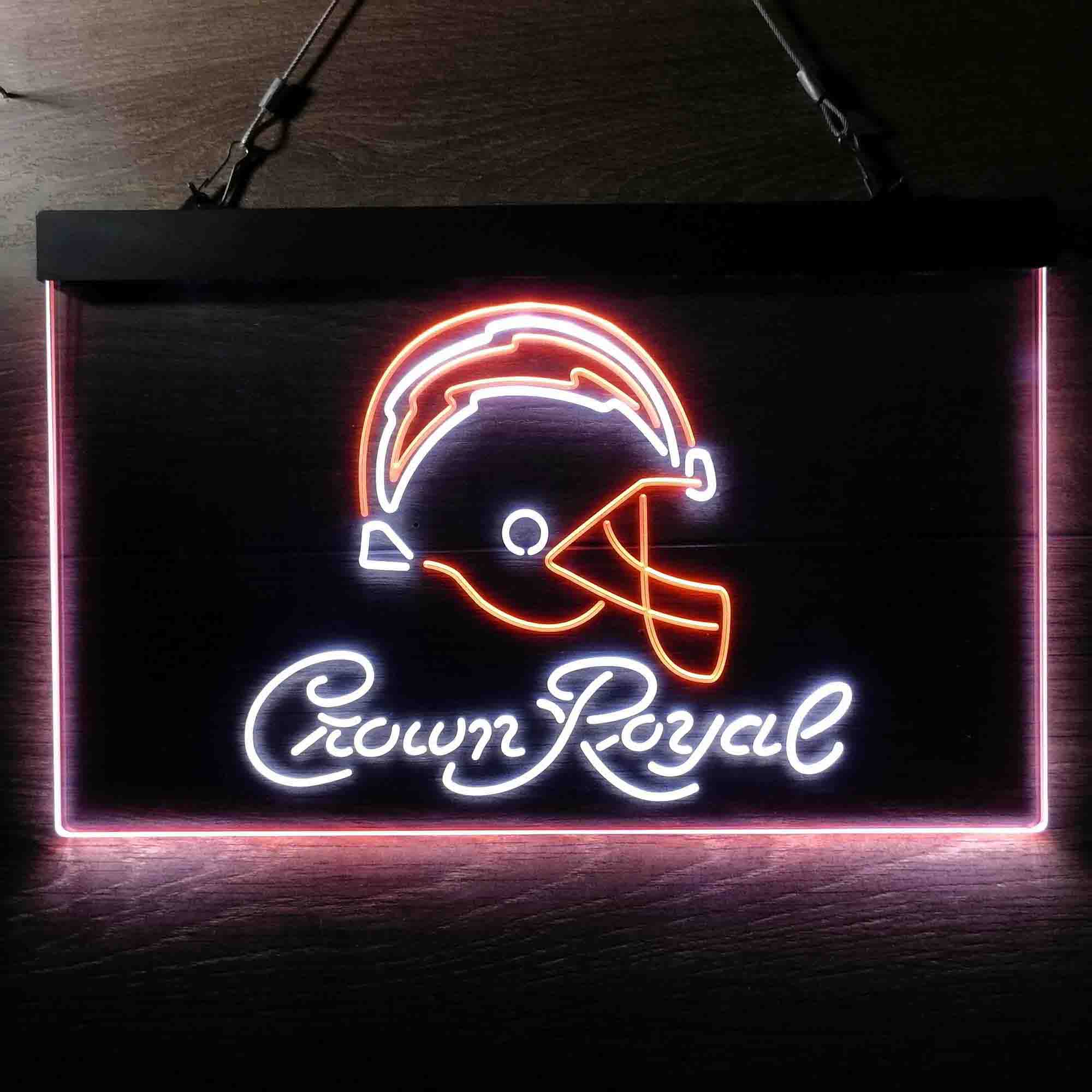 Crown Royal Bar Los Angeles Chargers Est. 1960 Neon LED Sign