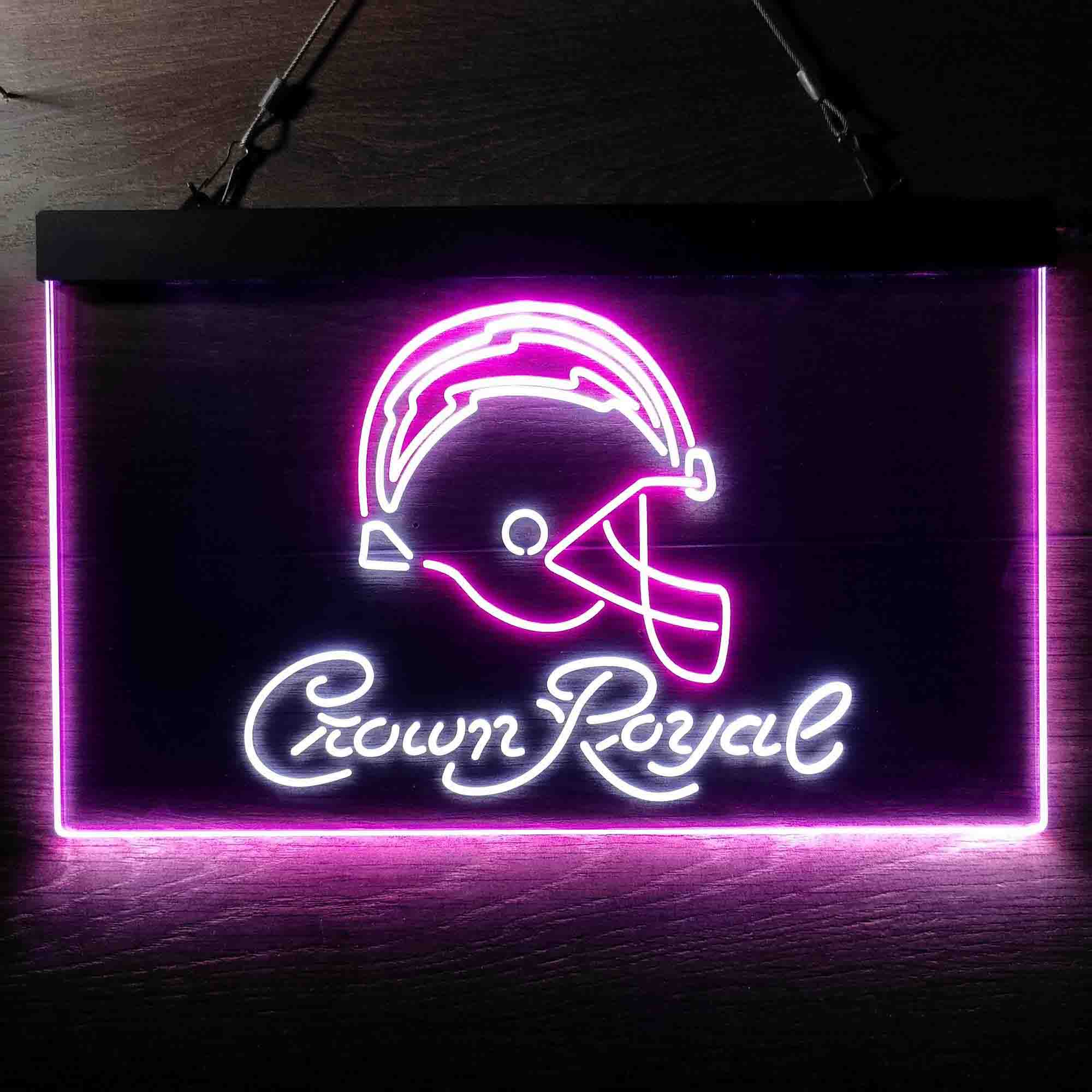 Crown Royal Bar Los Angeles Chargers Est. 1960 Neon LED Sign