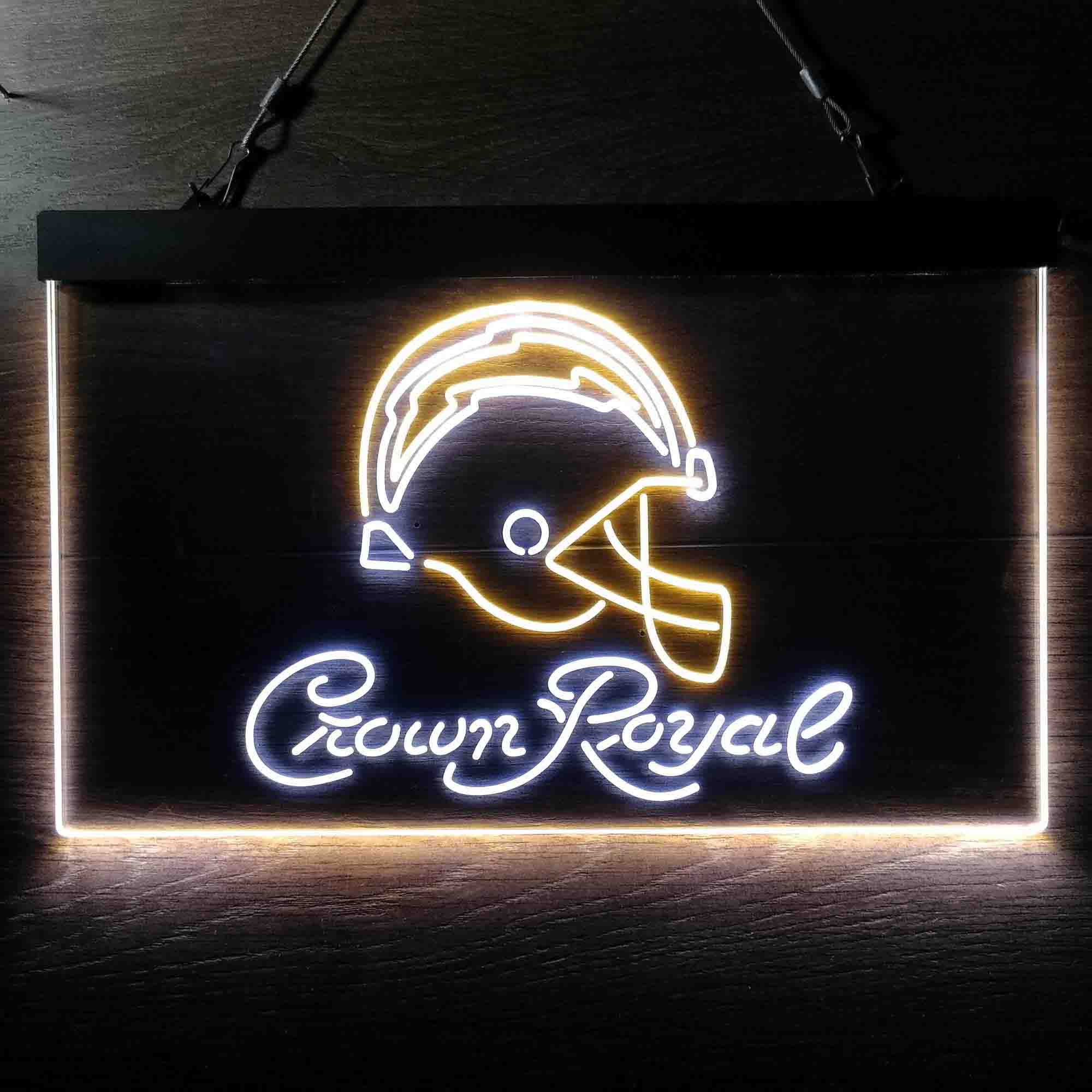 Crown Royal Bar Los Angeles Chargers Est. 1960 Neon LED Sign