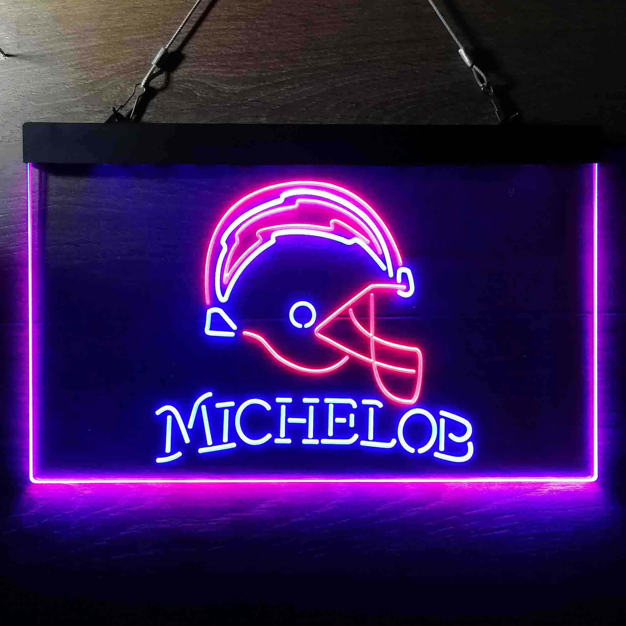 Michelob Bar Los Angeles Chargers Est. 1960 Neon LED Sign