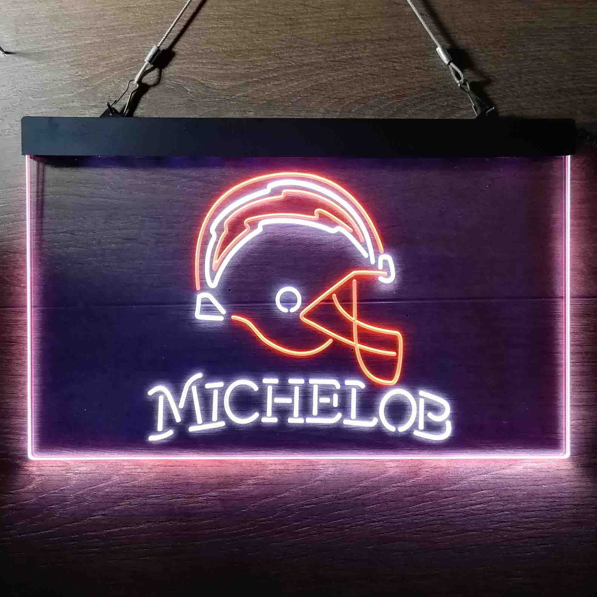 Michelob Bar Los Angeles Chargers Est. 1960 Neon LED Sign