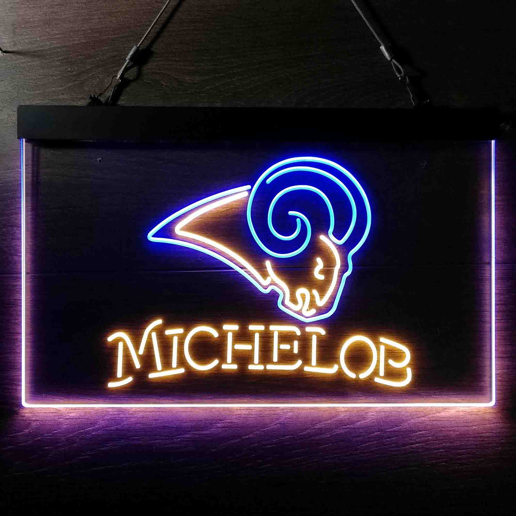 Michelob Bar Los Angeles Rams Est. 1937 Neon LED Sign