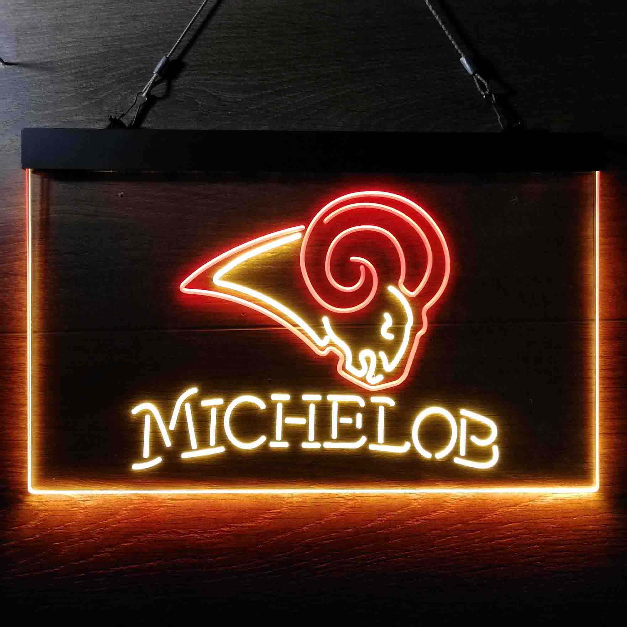 Michelob Bar Los Angeles Rams Est. 1937 Neon LED Sign