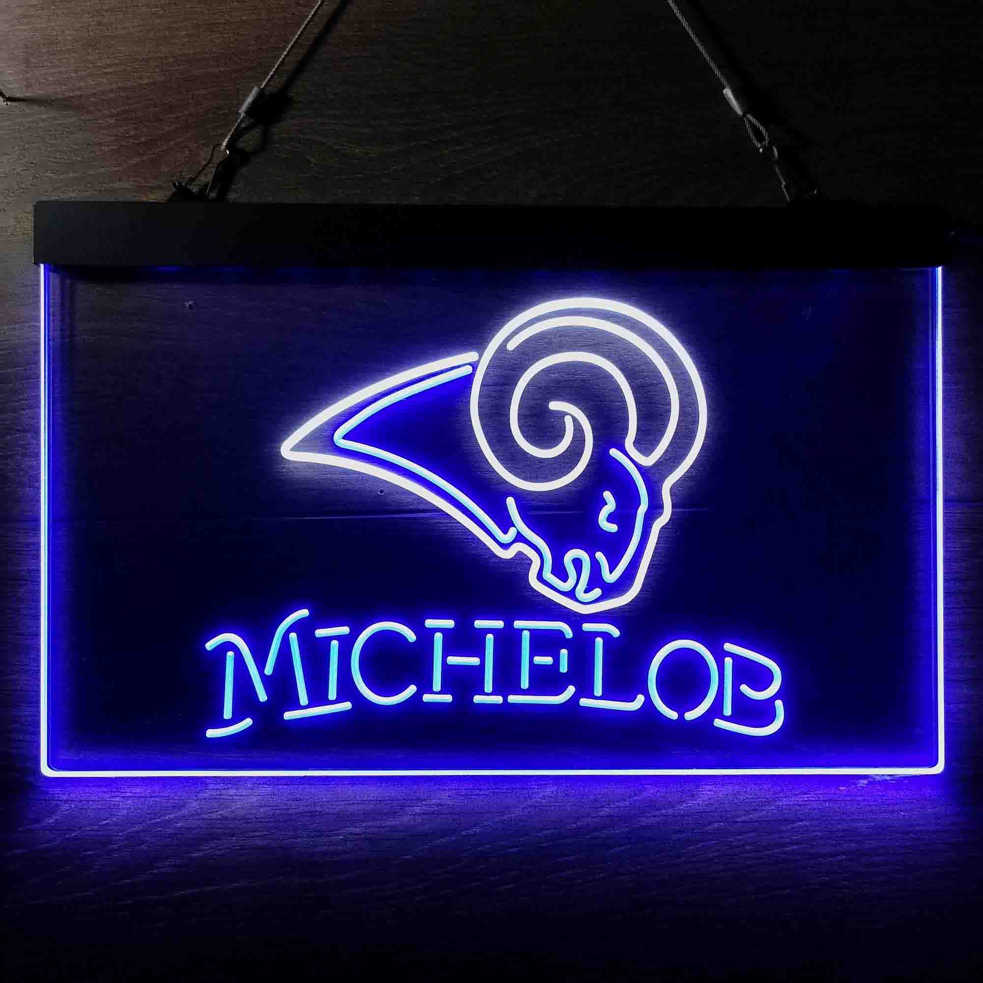 Michelob Bar Los Angeles Rams Est. 1937 Neon LED Sign