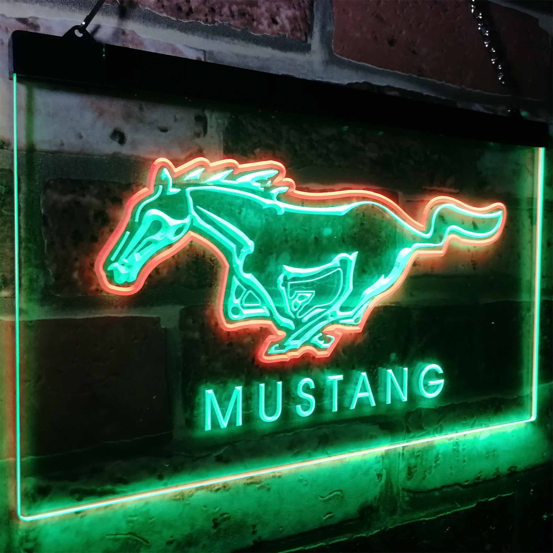 Mustang Ford Horse Car Bar Neon LED Sign